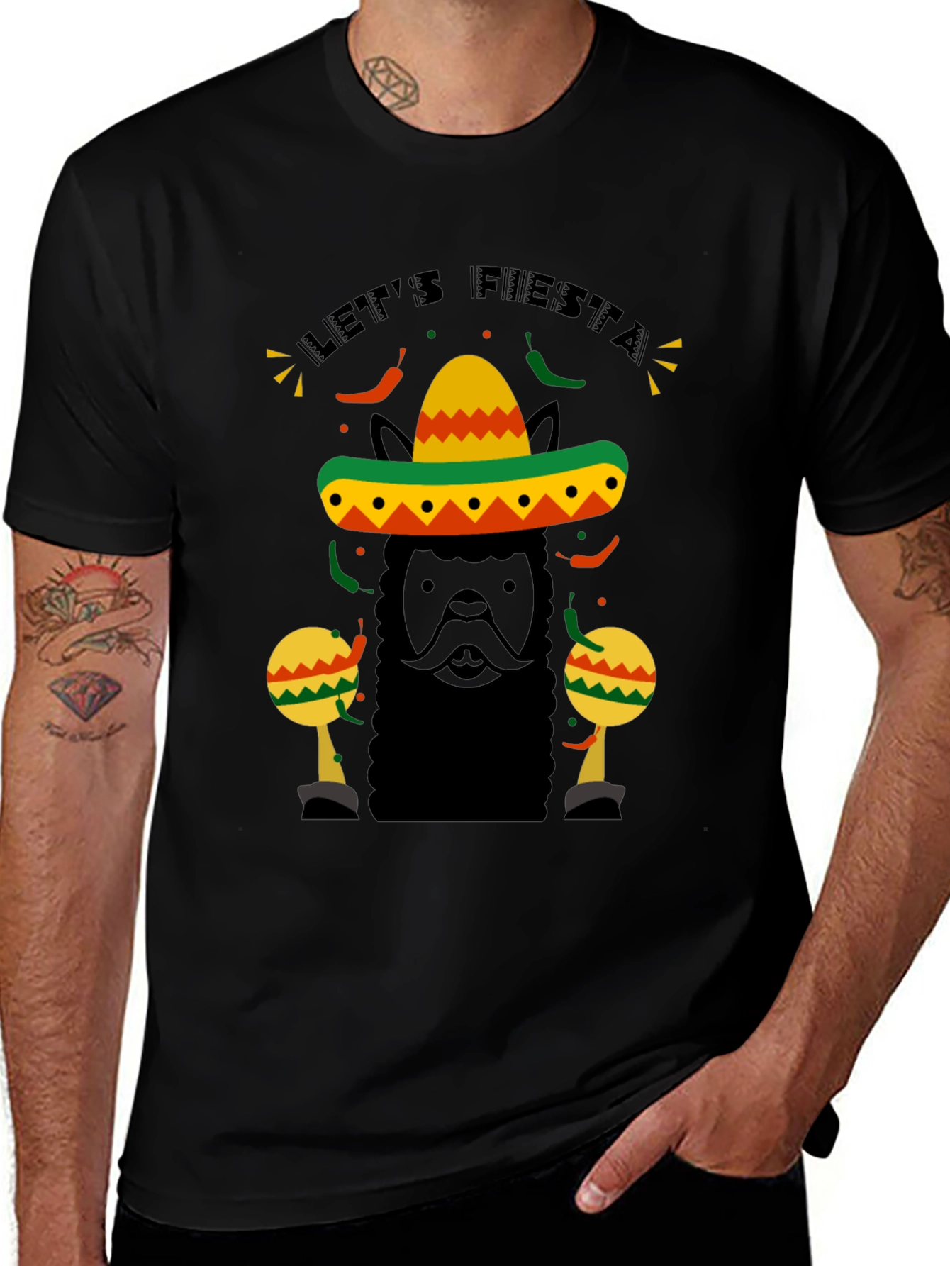 Variant 10 of Let's Fiesta Alpaca T-Shirt