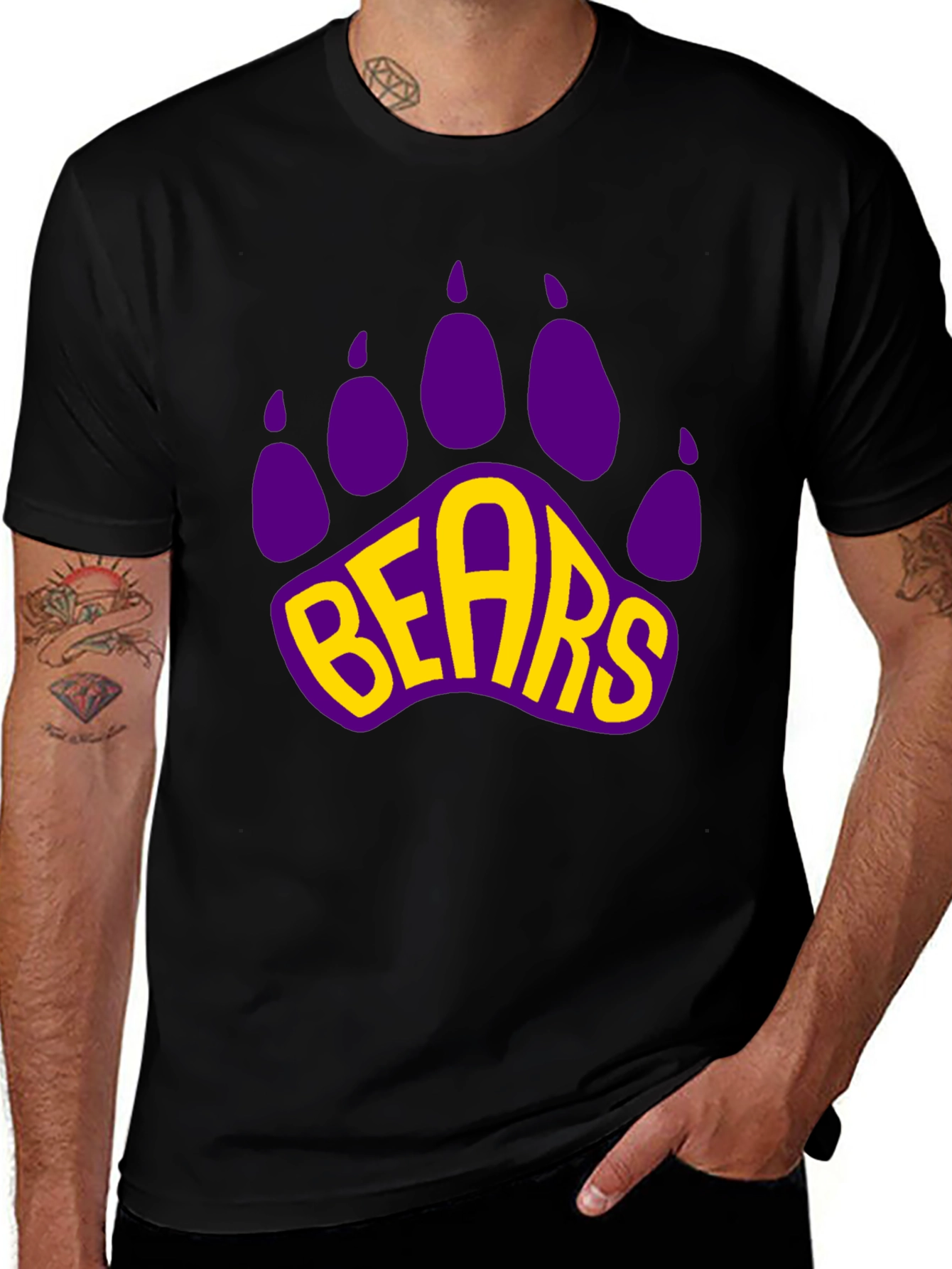 Variant 30 of Bears Paw Print Graphic T-Shirt