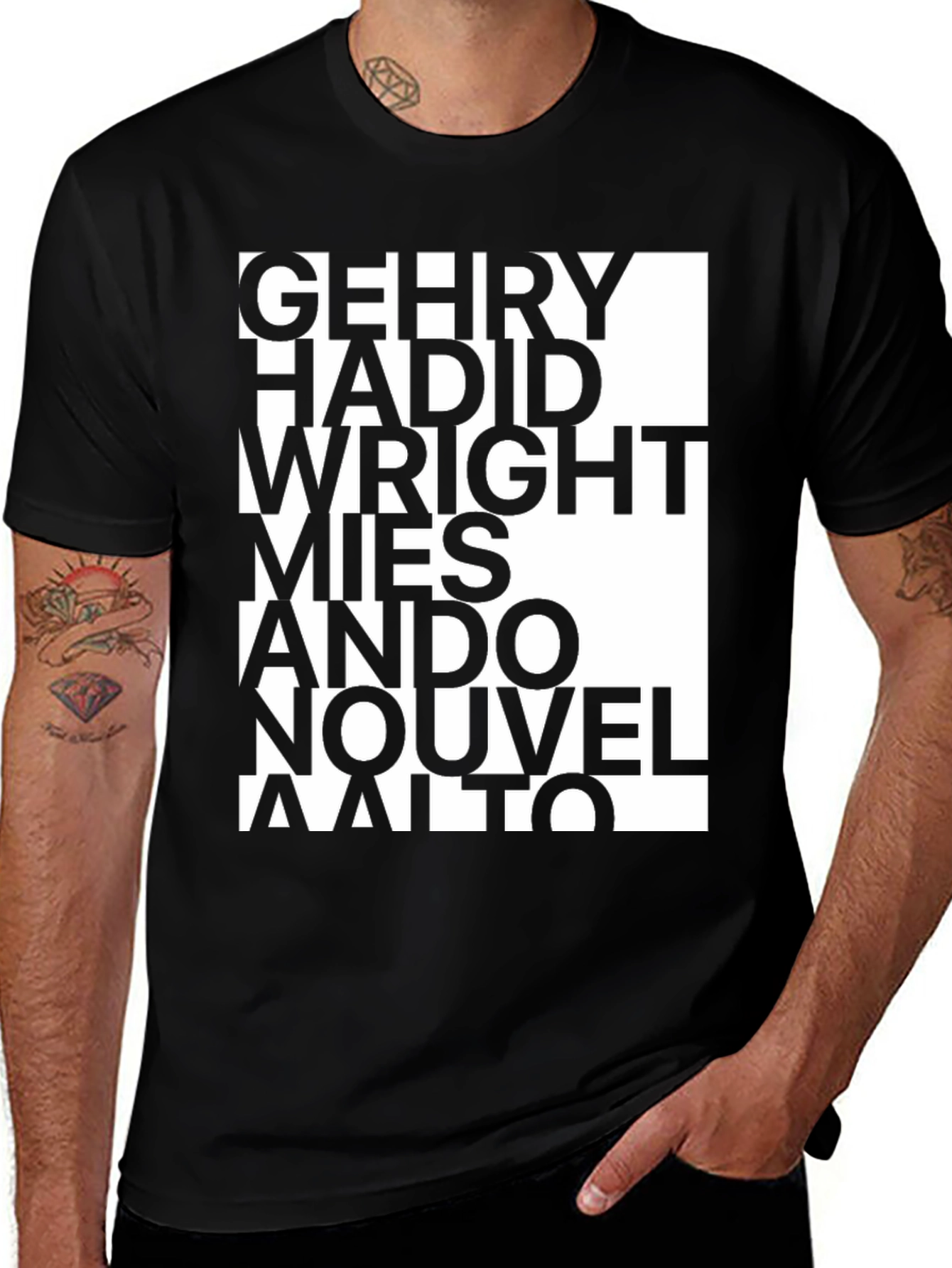 Variant 12 of Architect Names T-Shirt - Modern Design
