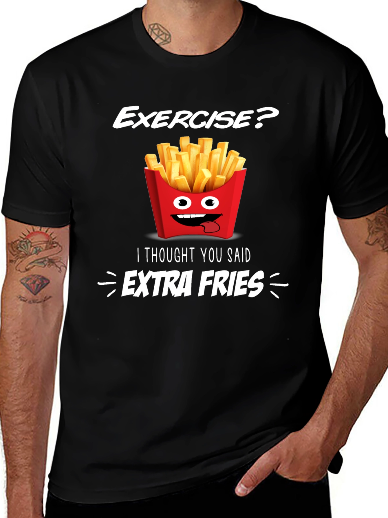 Variant 4 of Exercise? Extra Fries Graphic T-Shirt
