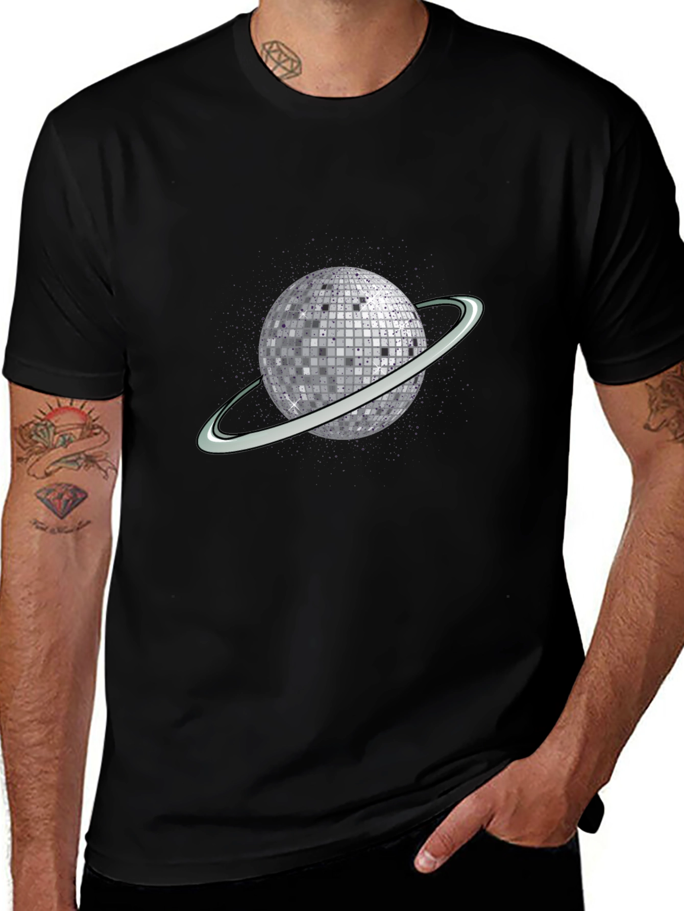 Variant 26 of Saturn Disco Ball T-Shirt