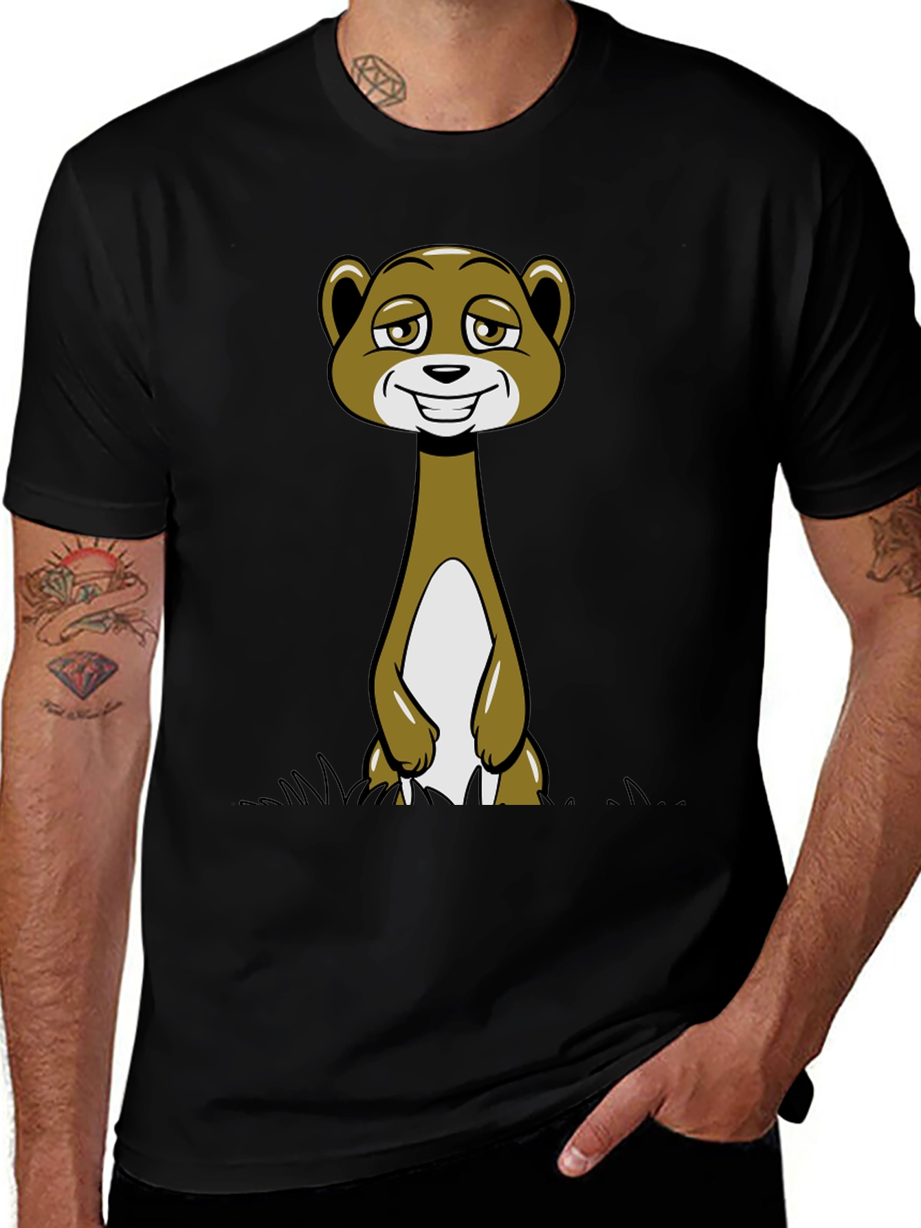 Variant 28 of Meerkat Cartoon Graphic T-Shirt