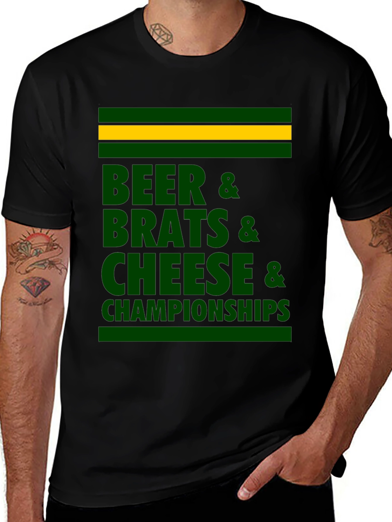 Variant 30 of Beer Brats Cheese Championships Graphic T-Shirt
