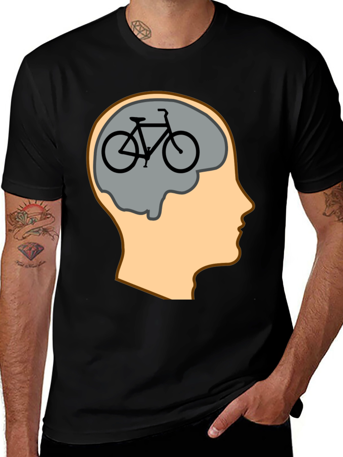 Variant 28 of Bike On The Brain Graphic Tee