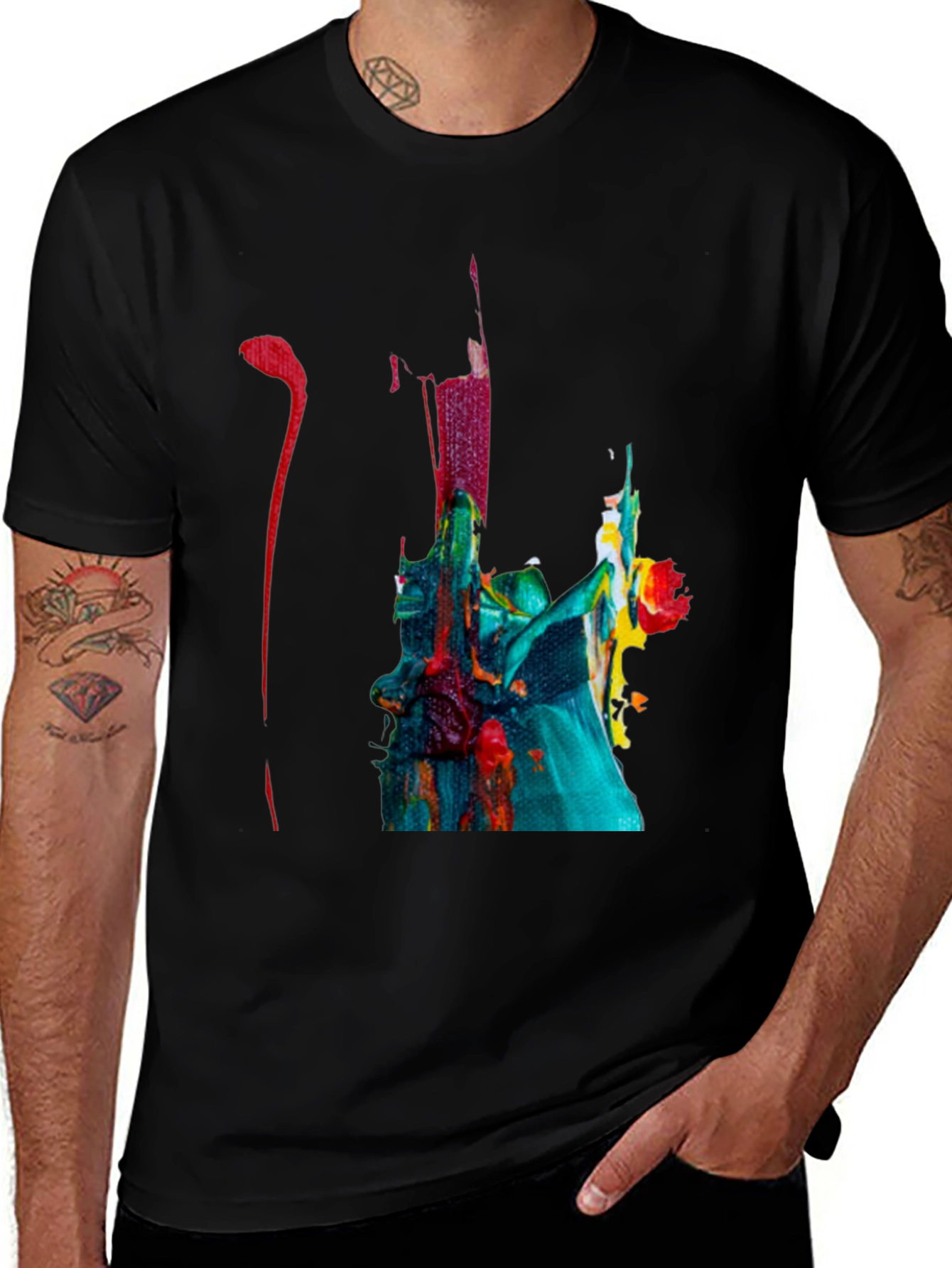 Variant 7 of Abstract Art Black T-Shirt
