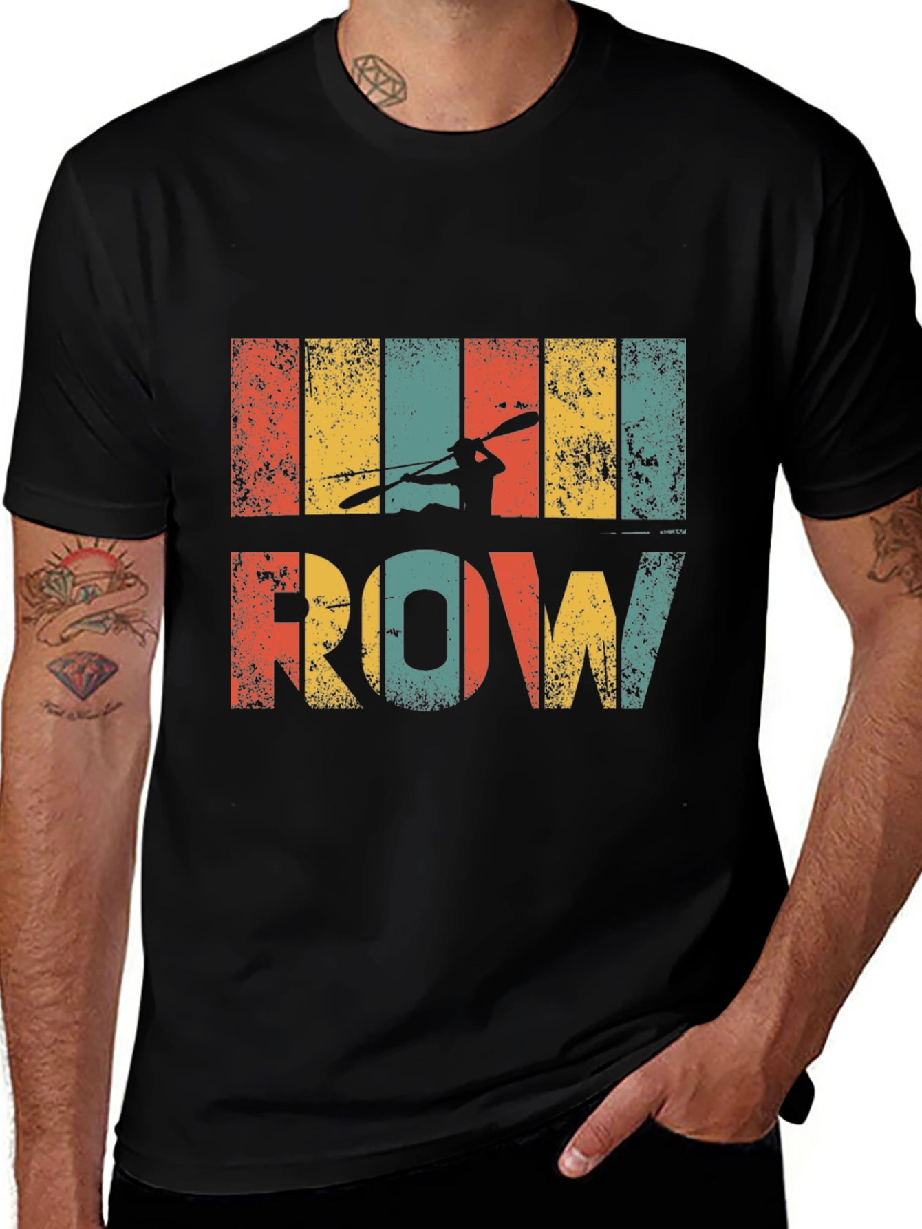 Variant 6 of Retro Row Kayaking Graphic Tee