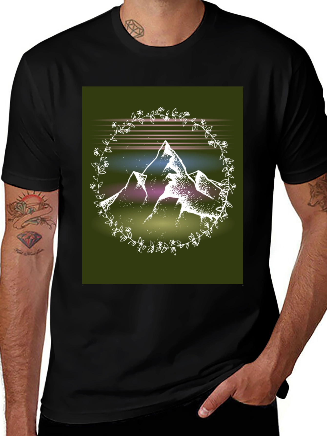 Variant 10 of Mountain Graphic Tee - Black