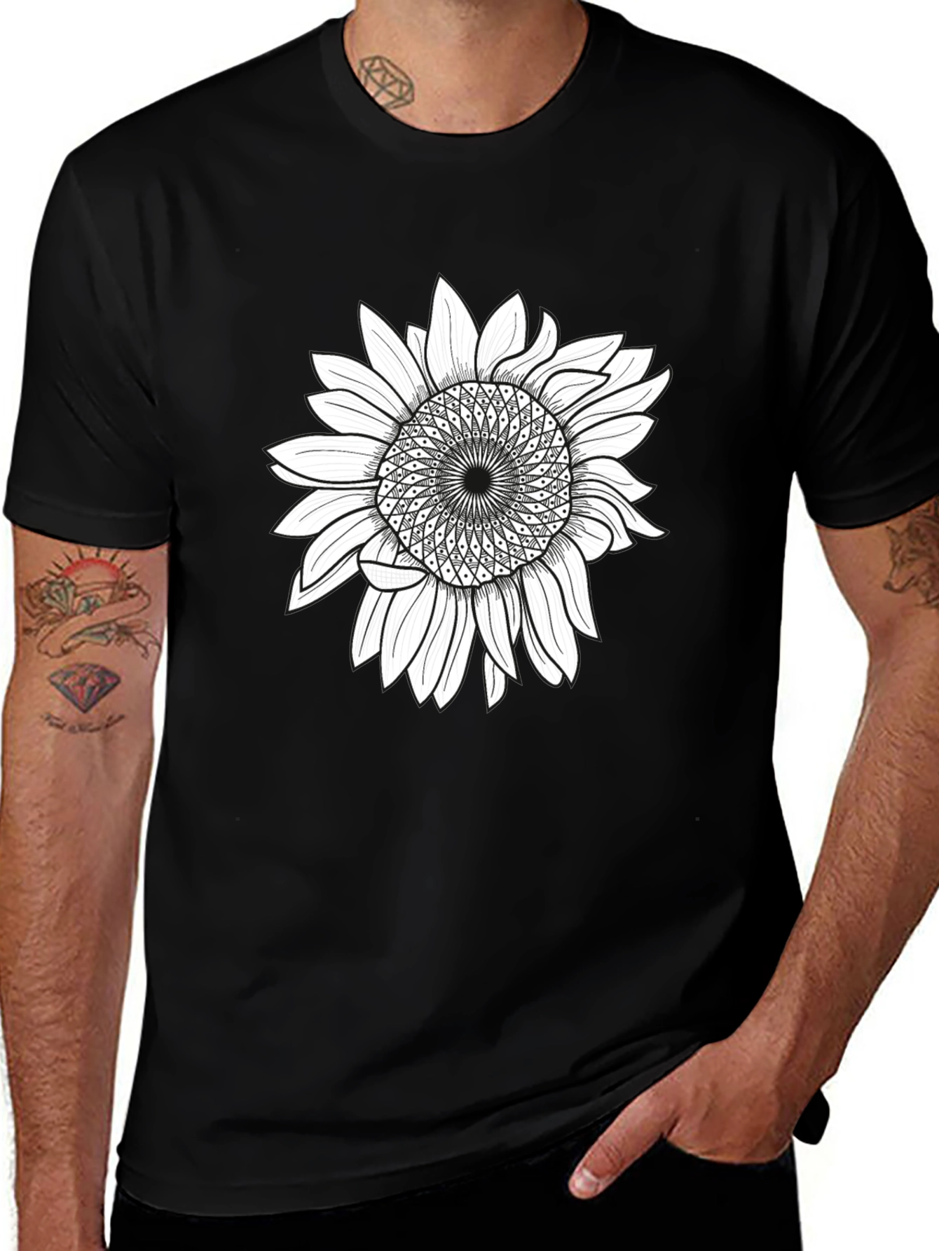 Variant 9 of Sunflower Graphic Print T-Shirt - Black
