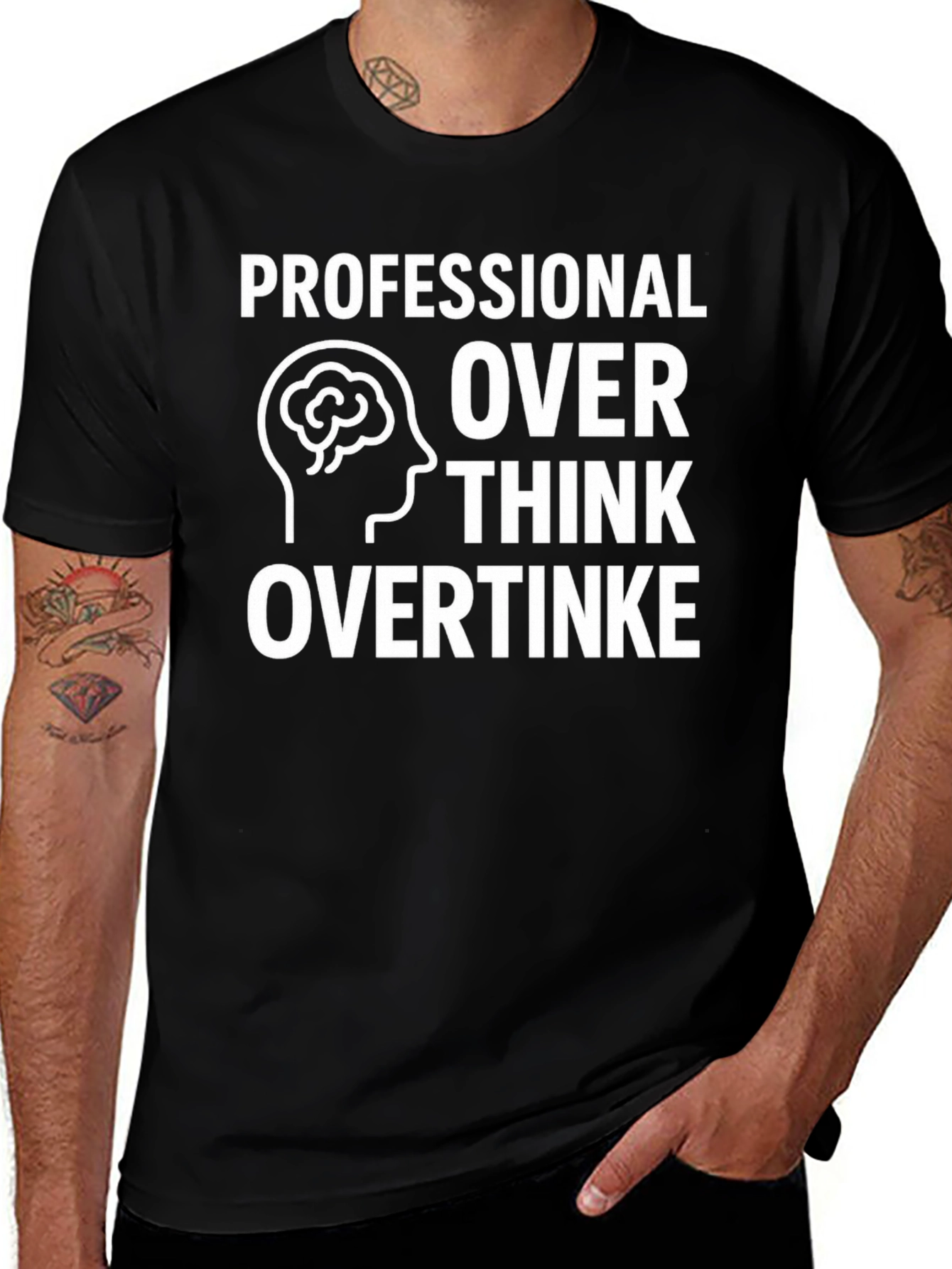 Professional Over Thinker T-Shirt Funny Graphic Tee