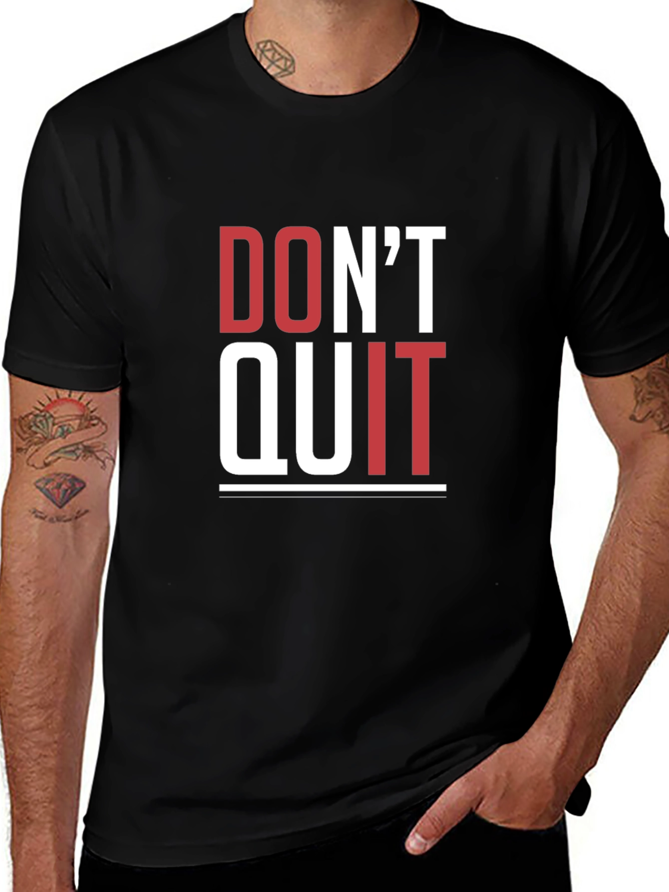 Variant 18 of Motivational Graphic Tee - Don't Quit T-Shirt