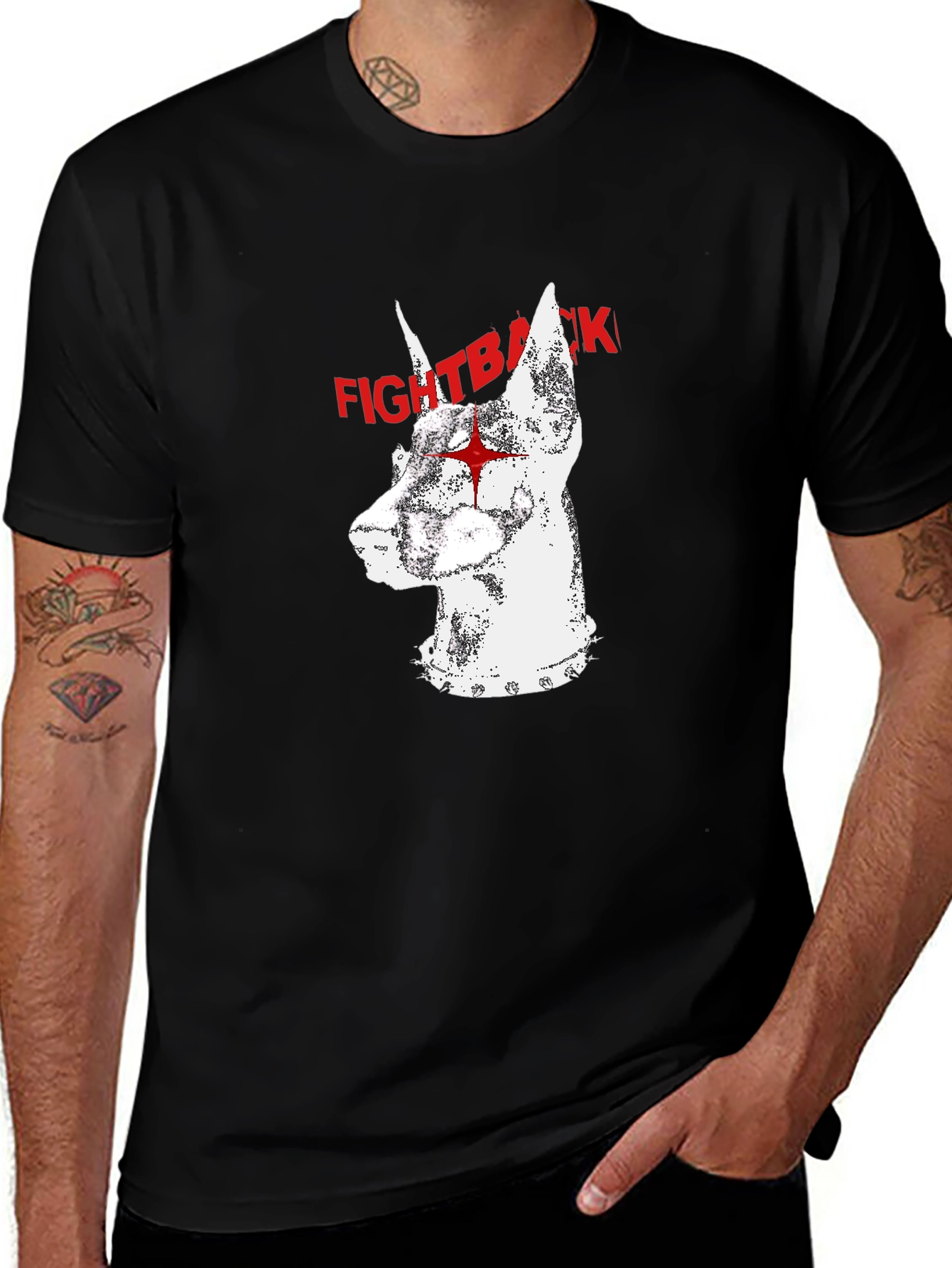 Variant 24 of Fight Back Doberman Graphic T-Shirt