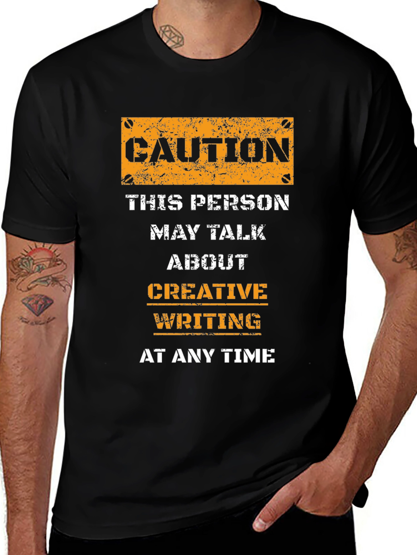 Variant 9 of Caution: Creative Writing T-Shirt