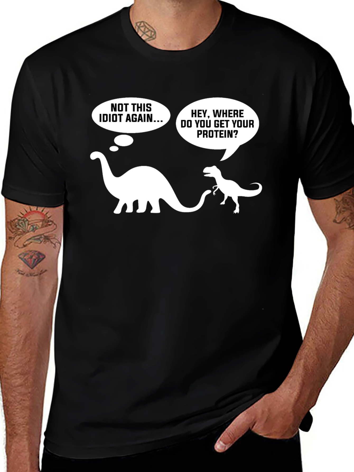 Variant 23 of Dino Protein T-Shirt - Vegan Humor
