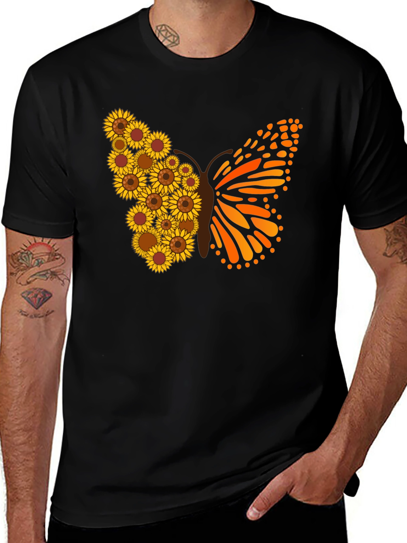 Variant 20 of Sunflower Butterfly Graphic T-Shirt
