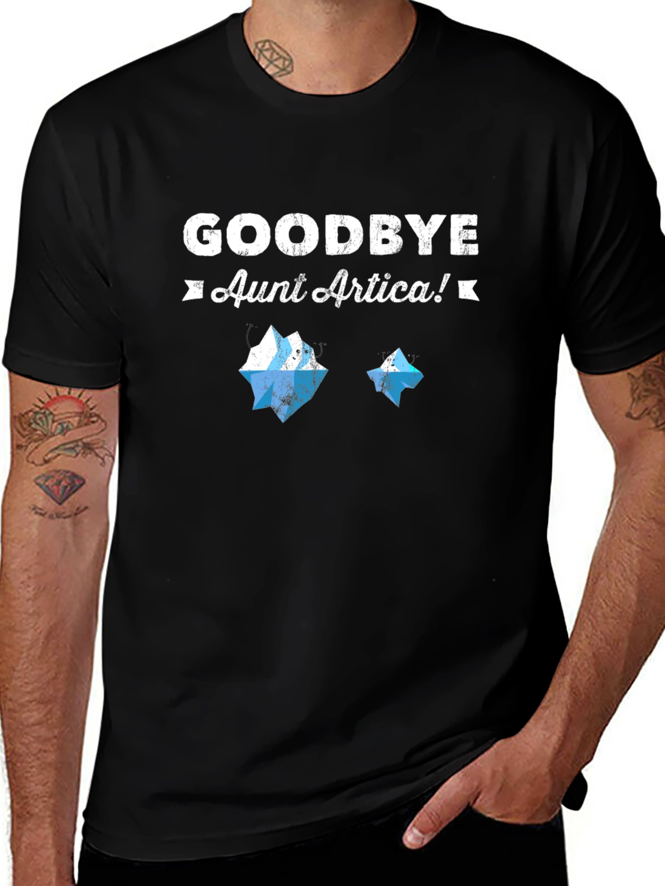 Variant 12 of Goodbye Aunt Artica Climate Change Awareness T-Shirt