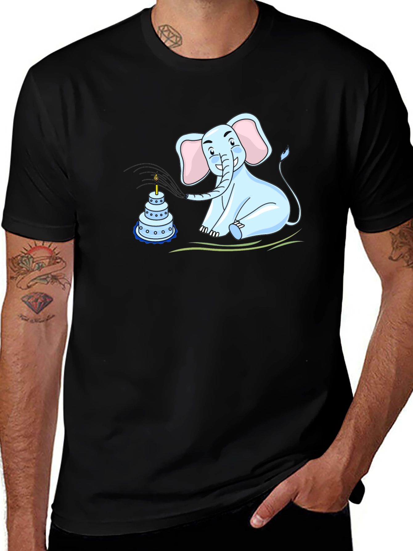 Variant 11 of Elephant Birthday Cake T-Shirt