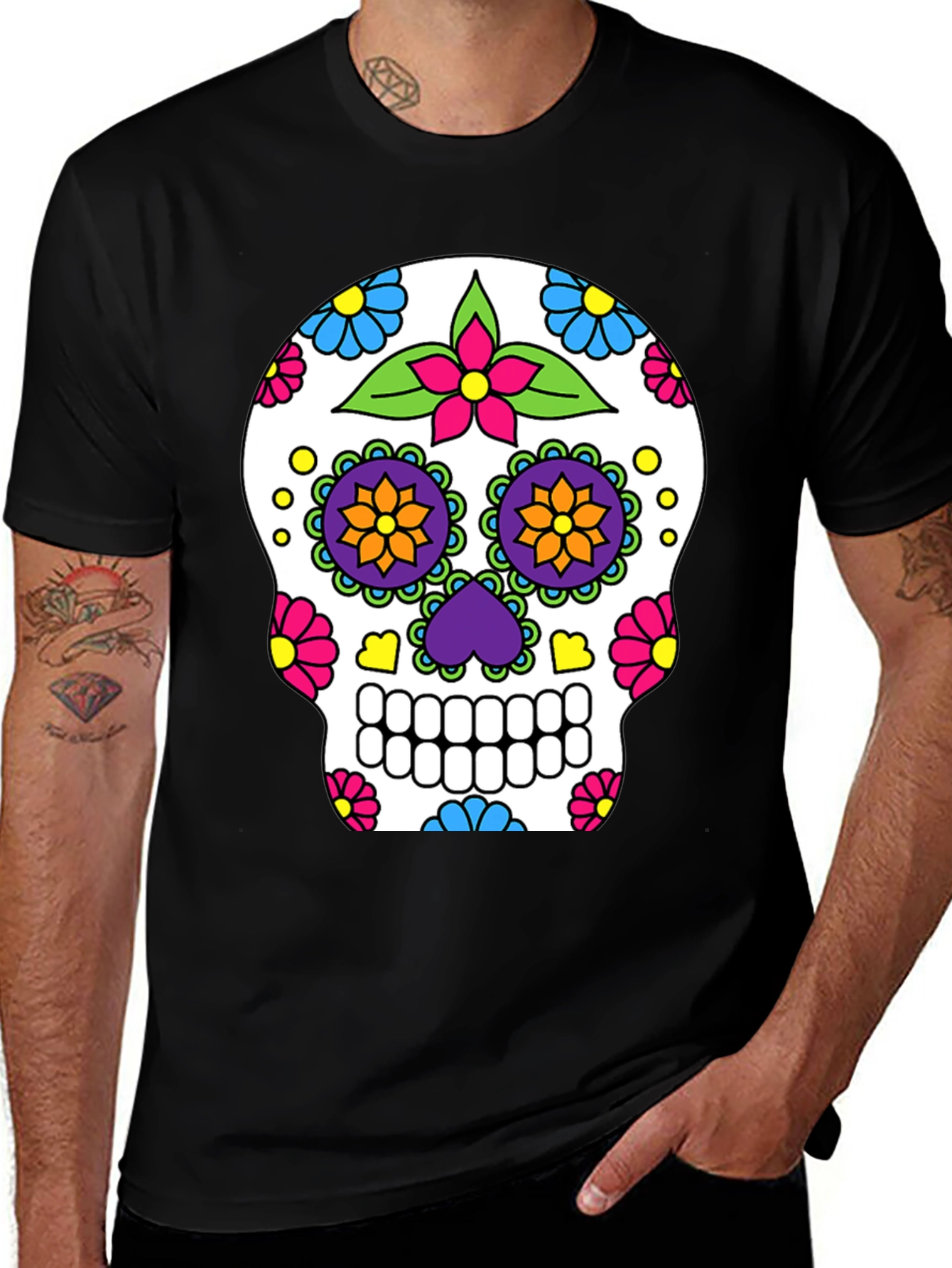 Variant 16 of Sugar Skull T-Shirt - Day of the Dead Tee