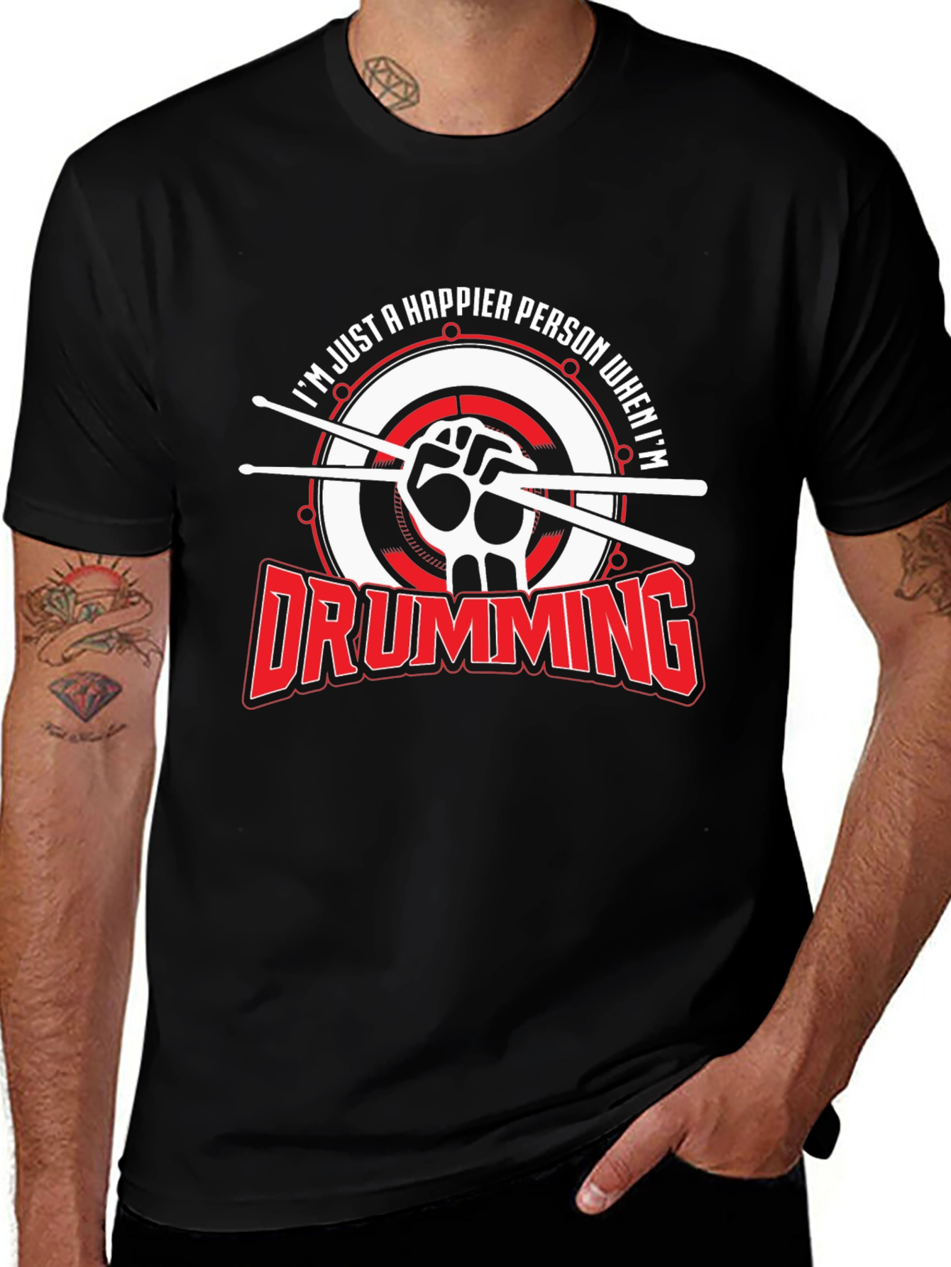 Variant 29 of Drumming Makes Me Happy T-Shirt