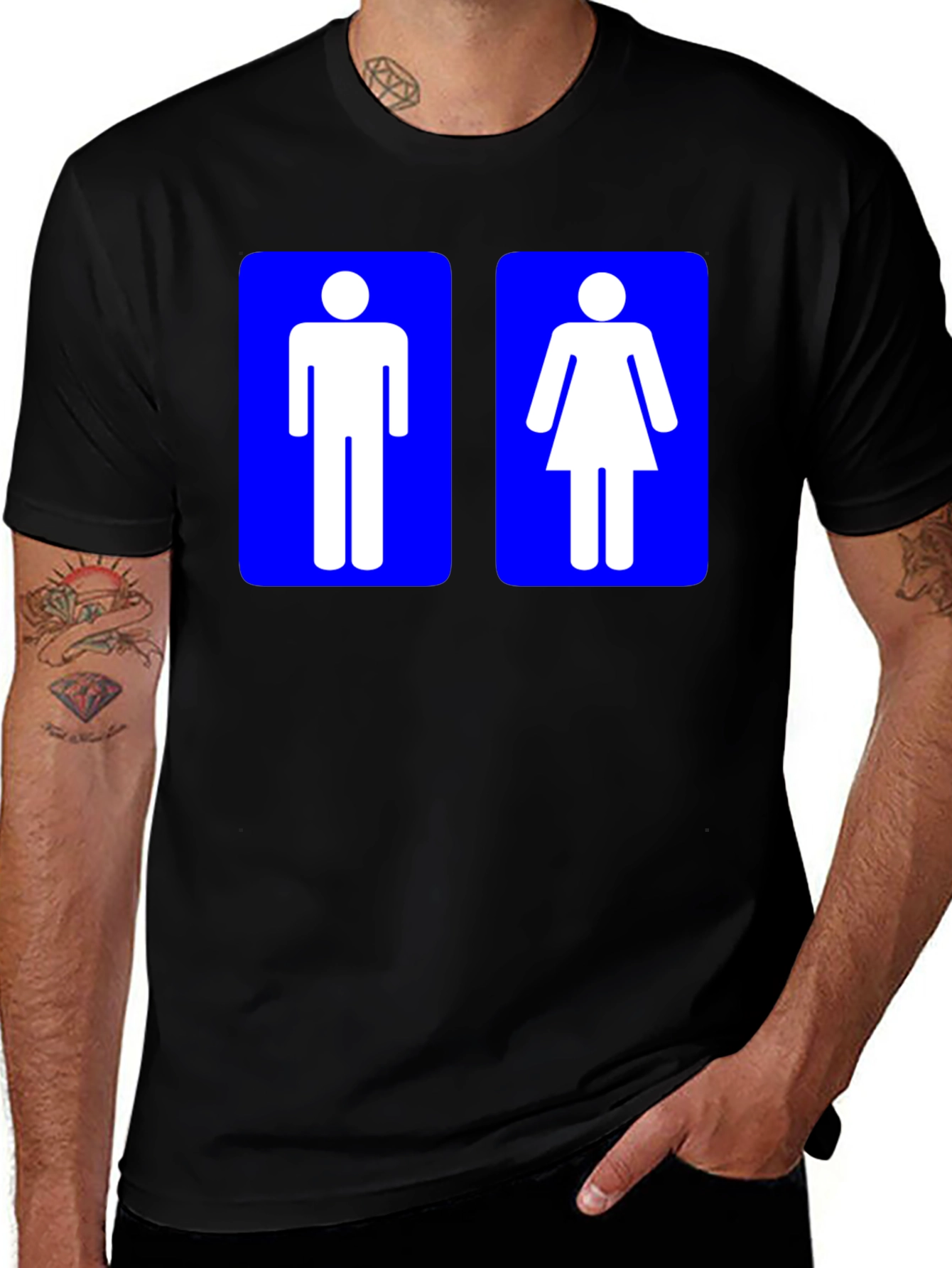 Variant 27 of Unisex Restroom Sign Graphic T-Shirt