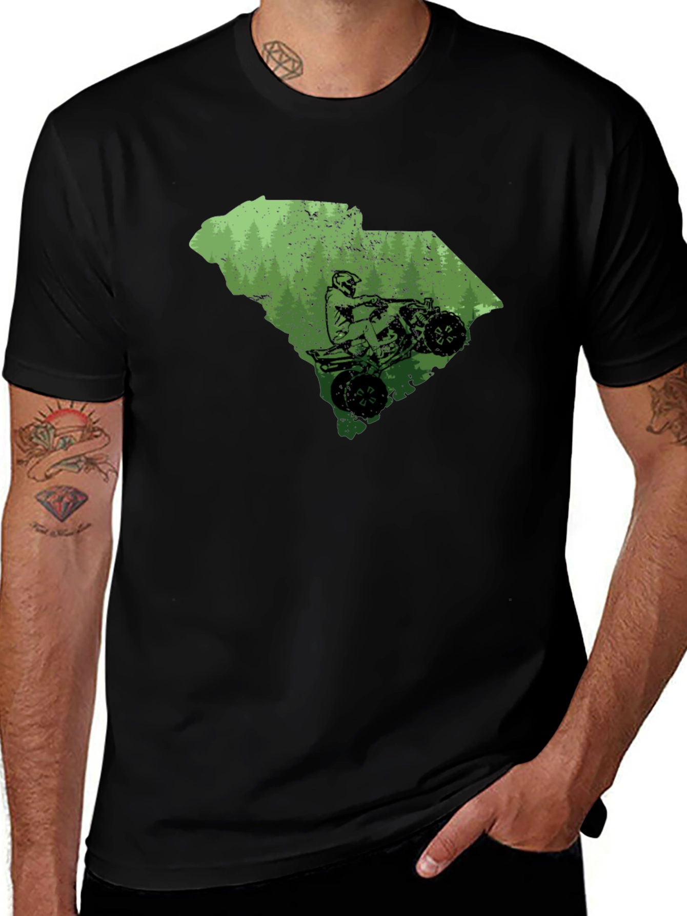 Variant 23 of South Carolina ATV T-Shirt - Off Road State Pride