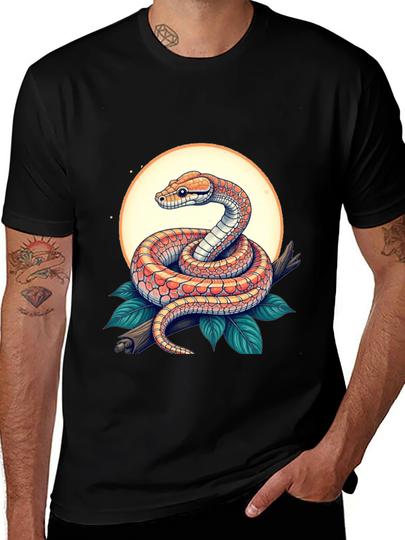 Snake Graphic Tee - Reptile Design