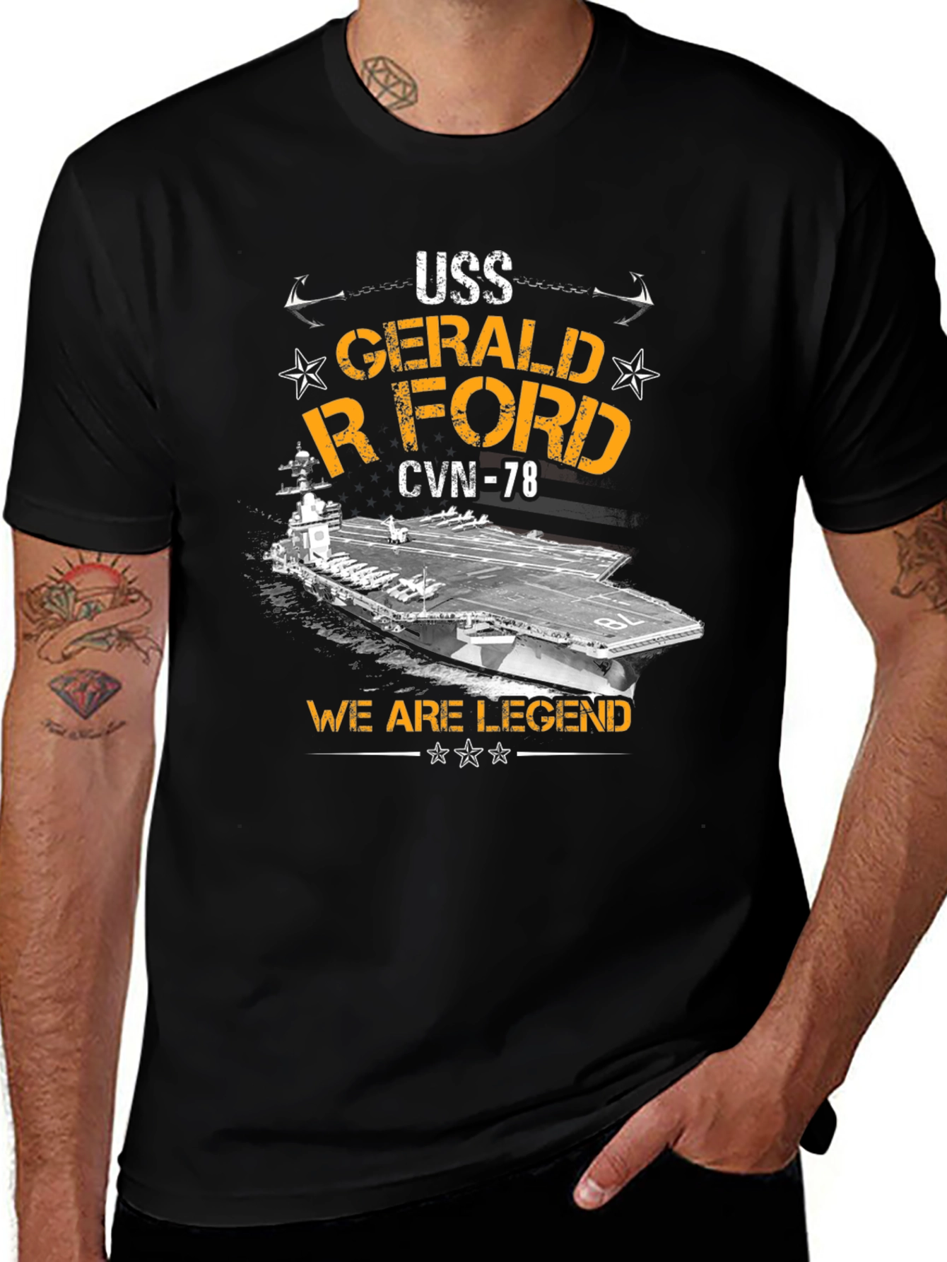 USS Gerald R Ford CVN-78 T-Shirt - We Are Legend