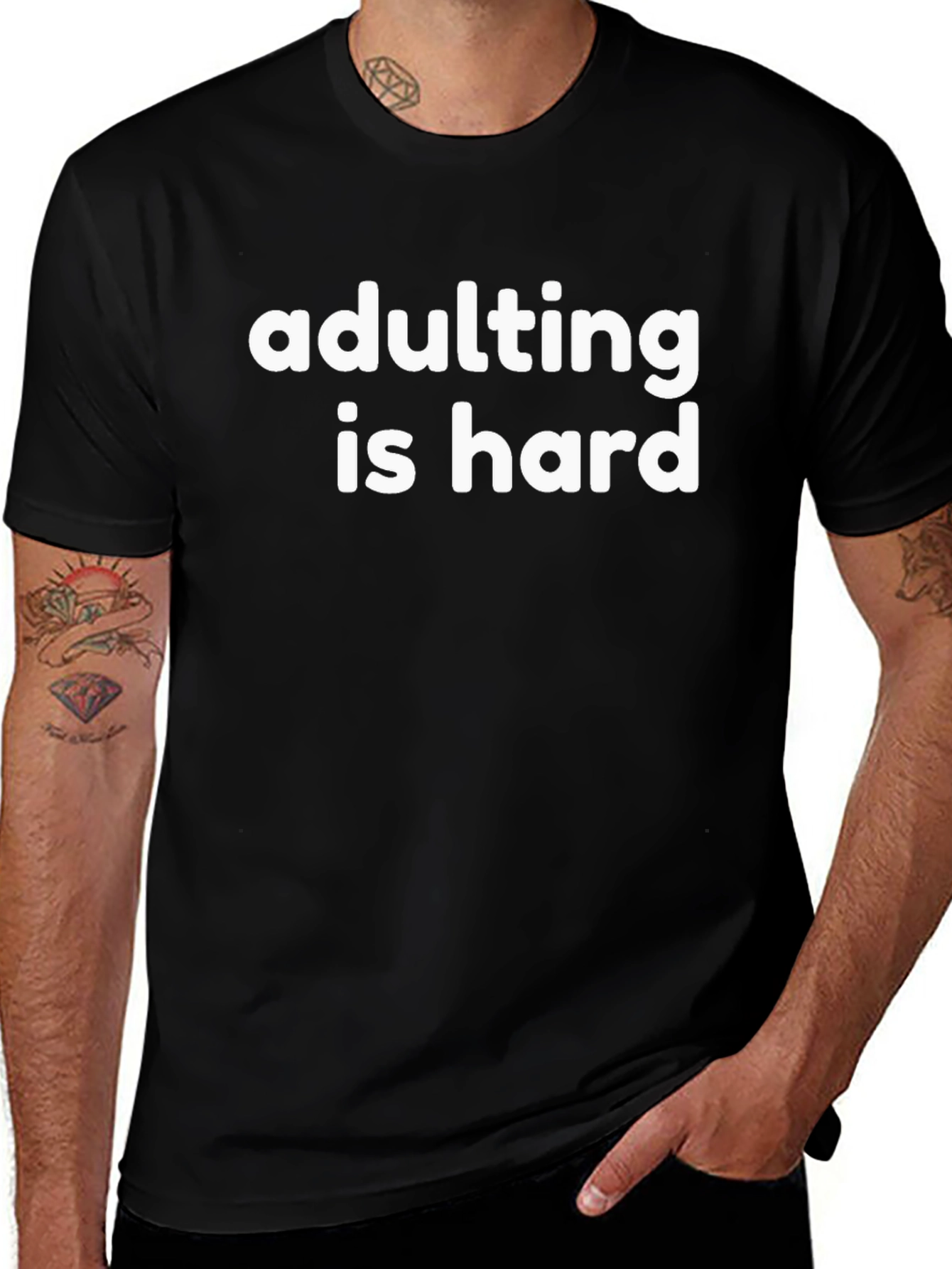 Variant 12 of Adulting Is Hard Graphic T-Shirt, Funny Casual Tee