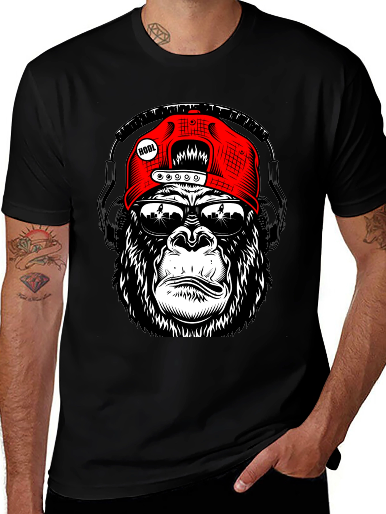 Variant 29 of HODL Gorilla Graphic Tee - Crypto Ape T-Shirt