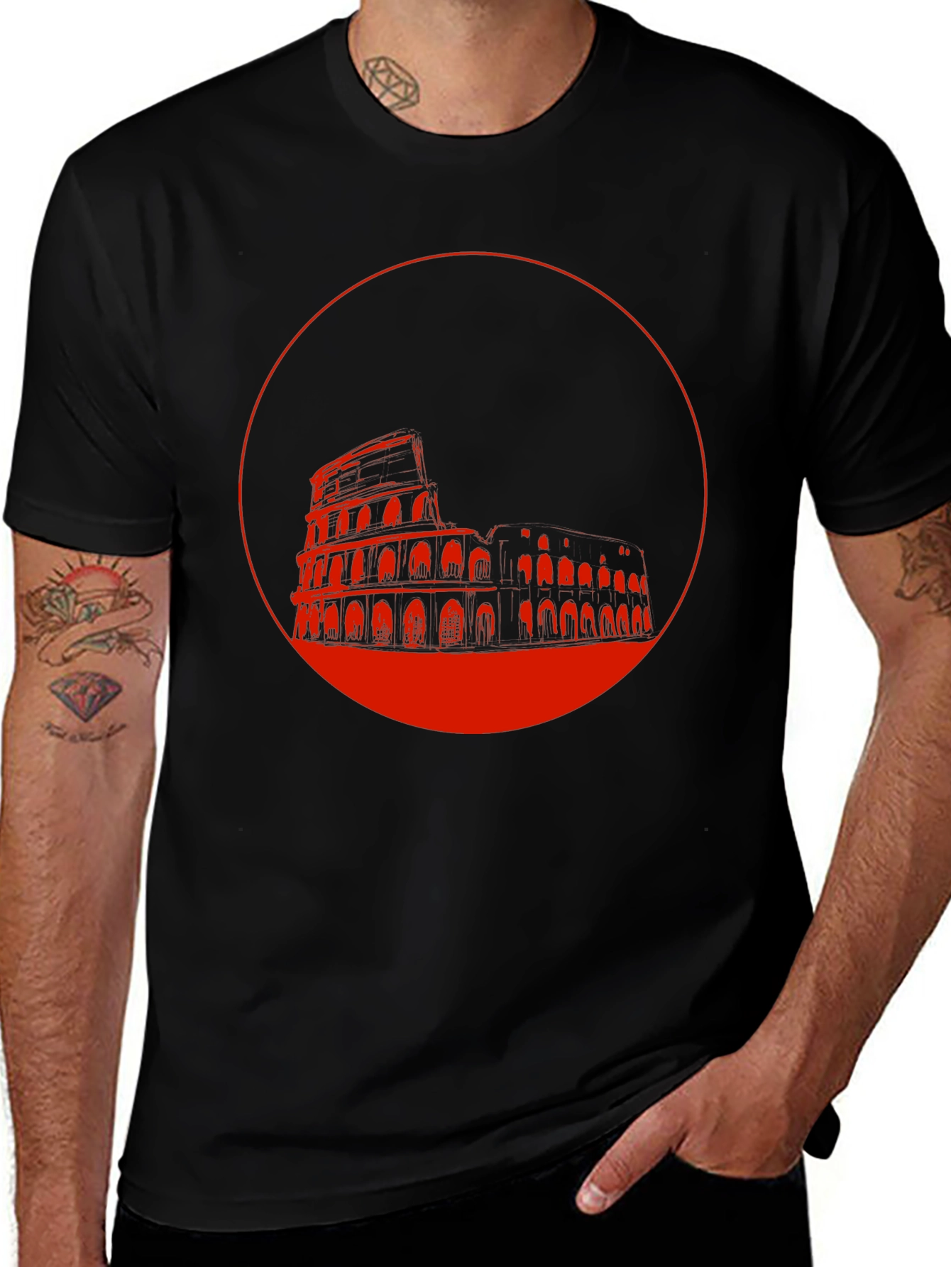 Colosseum Graphic Tee - Stylish Black T-Shirt