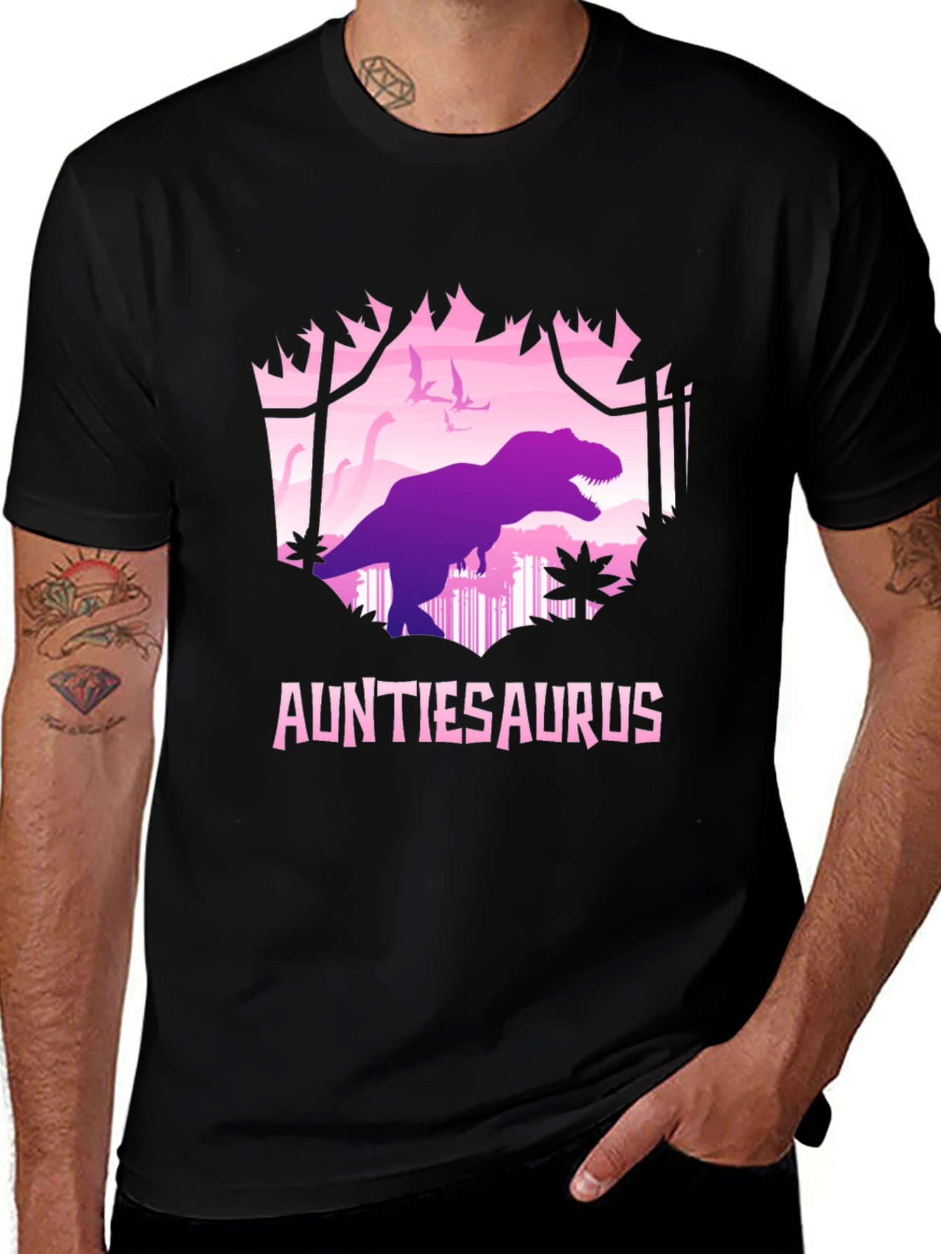 Auntiesaurus T-Shirt - Dinosaur Graphic Tee