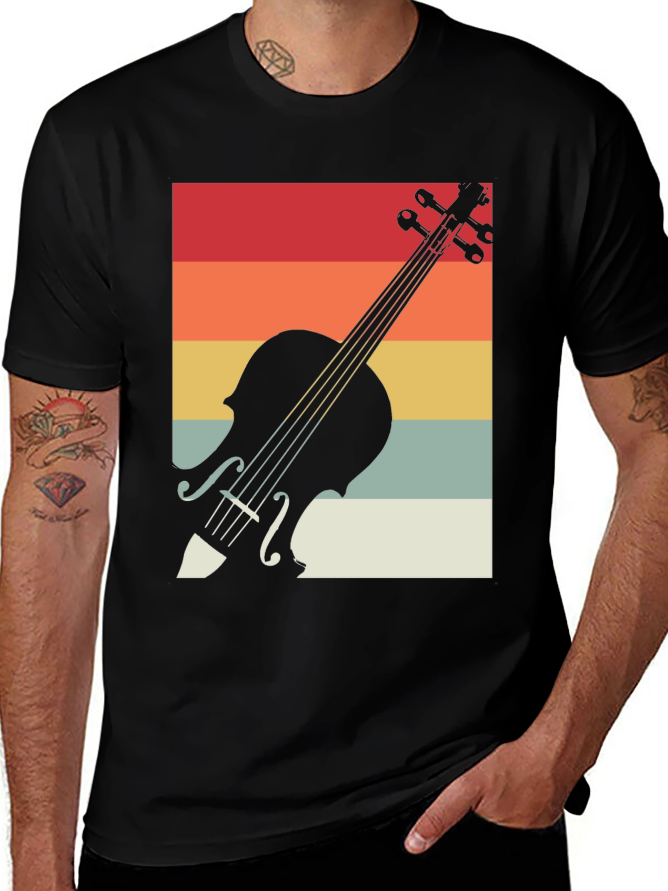 Variant 15 of Retro Violin T-Shirt - Musician Apparel