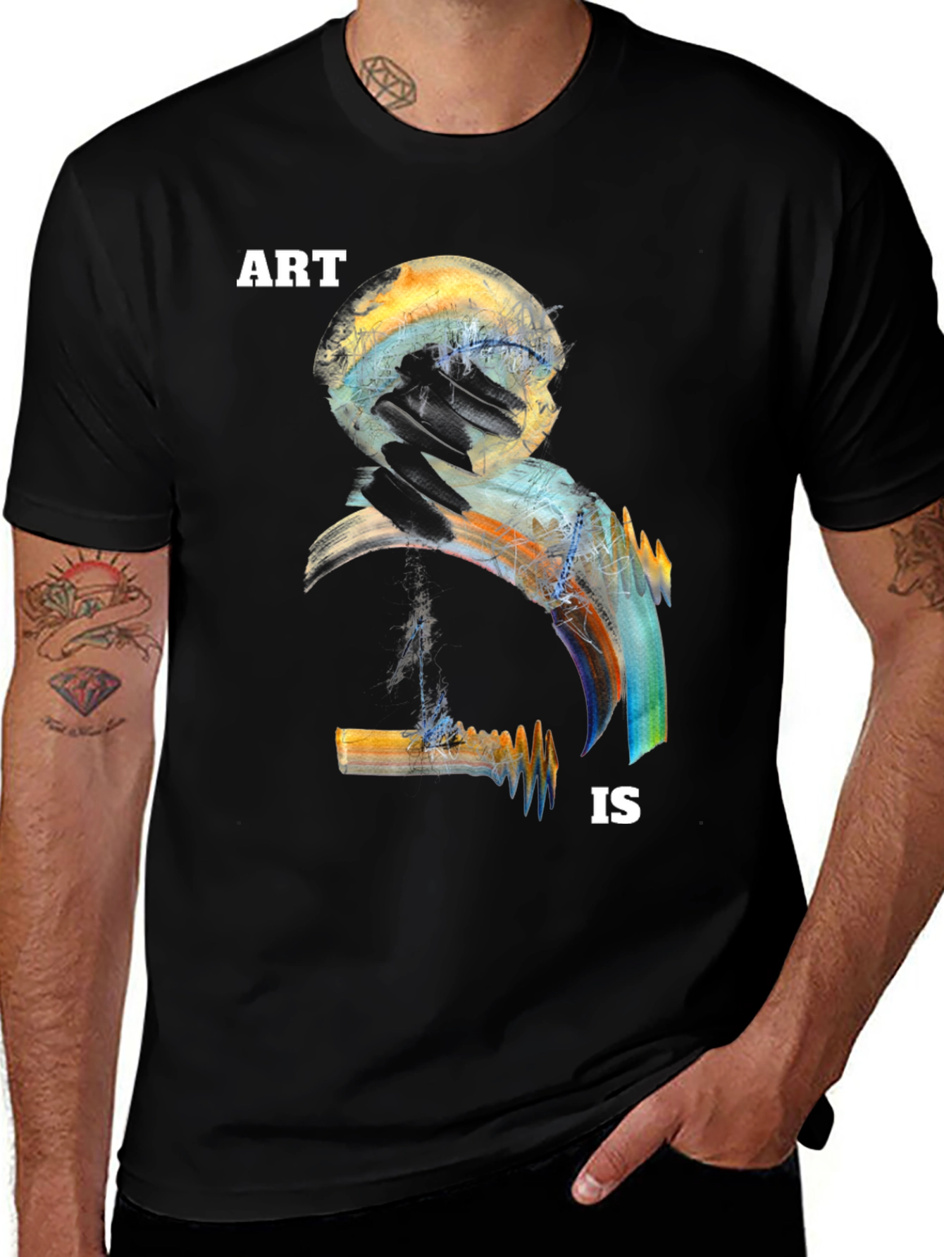 Variant 17 of Abstract 'Art Is' Graphic T-Shirt