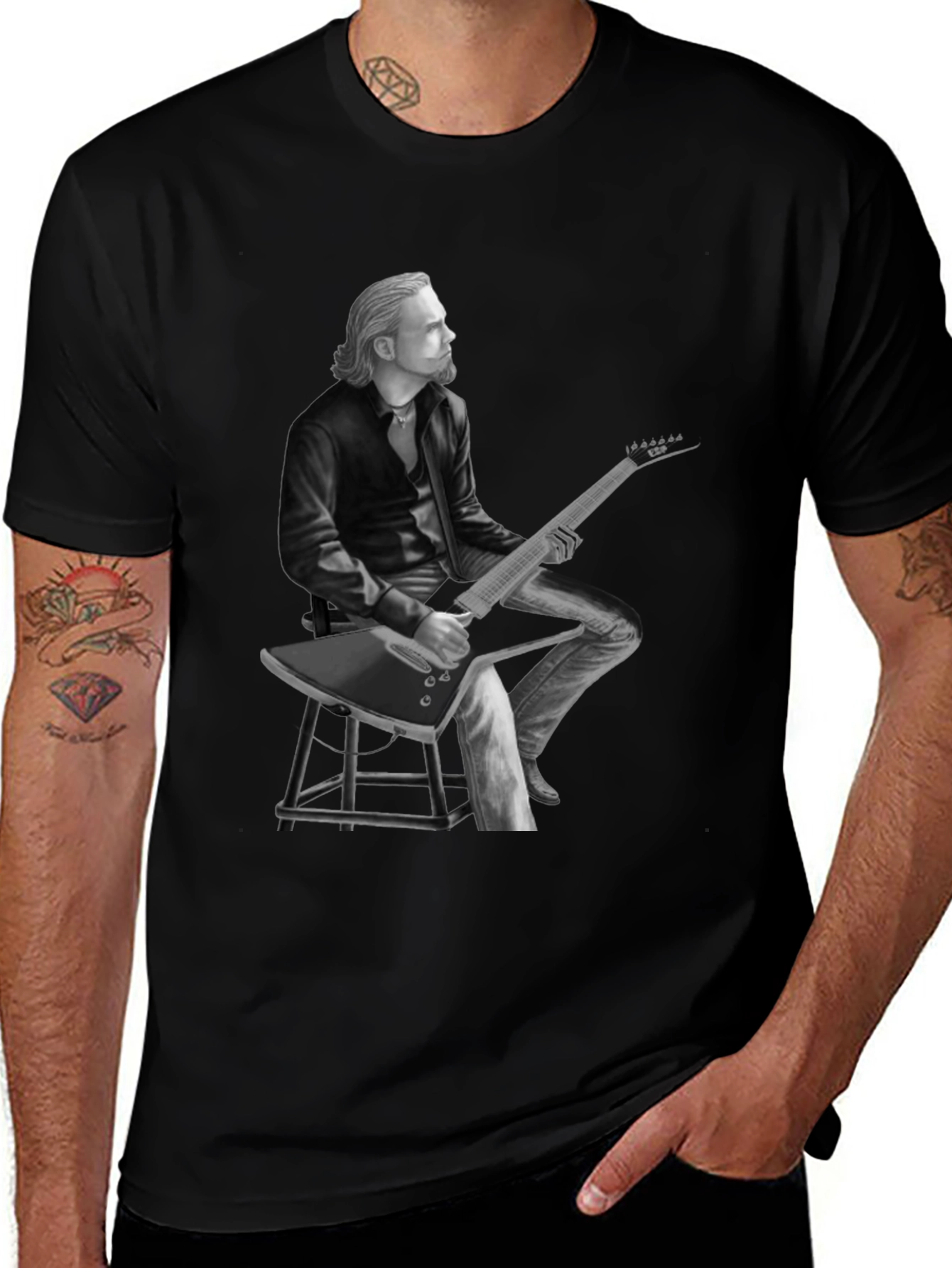 Kirk Hammett Guitar T-Shirt - Metallica Fan Tee