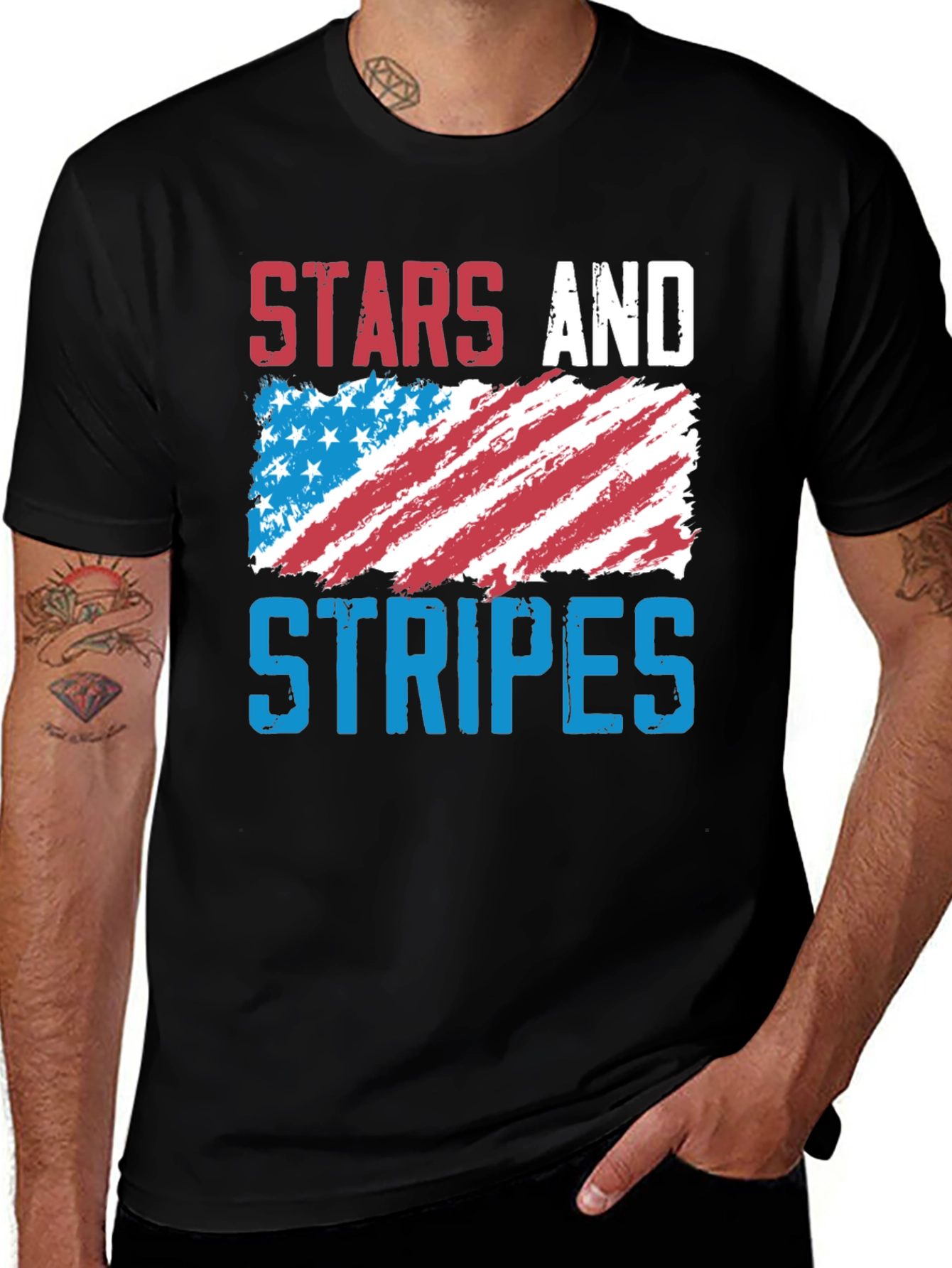 Stars and Stripes Graphic T-Shirt