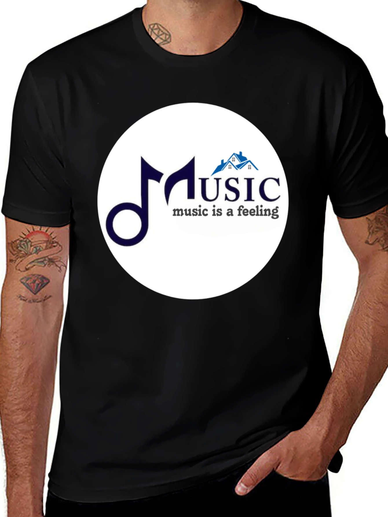 Variant 22 of Music is a Feeling Black T-Shirt