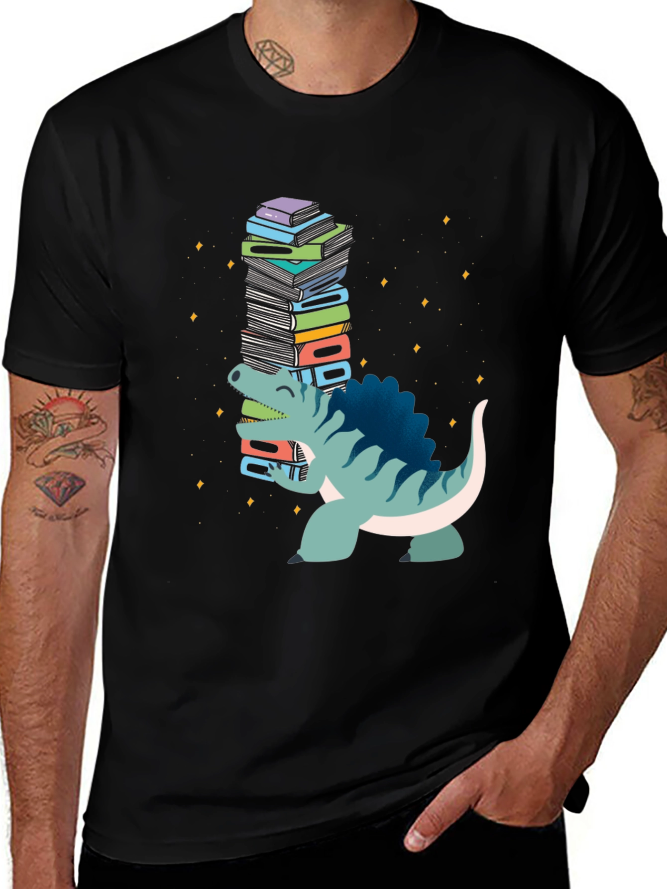 Variant 9 of Book Loving Dino Graphic Tee