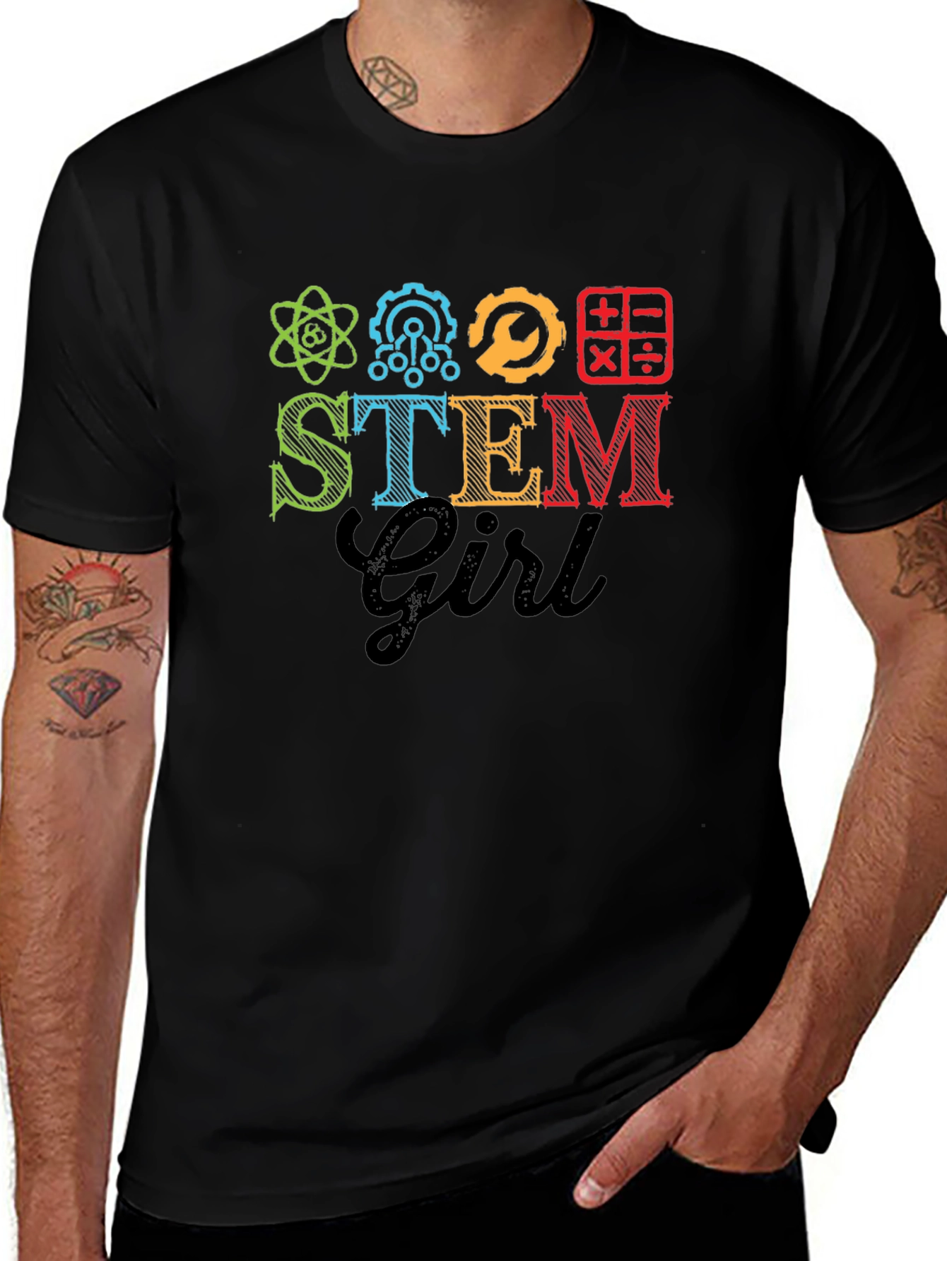 STEM Girl Graphic T-Shirt - Science Tech Engineering Math Tee