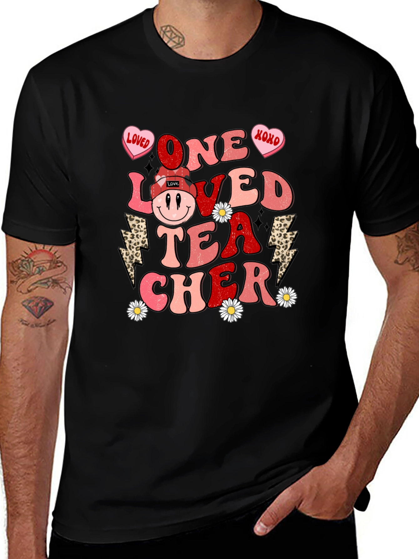 Variant 11 of One Loved Teacher Valentine's Day Graphic Tee