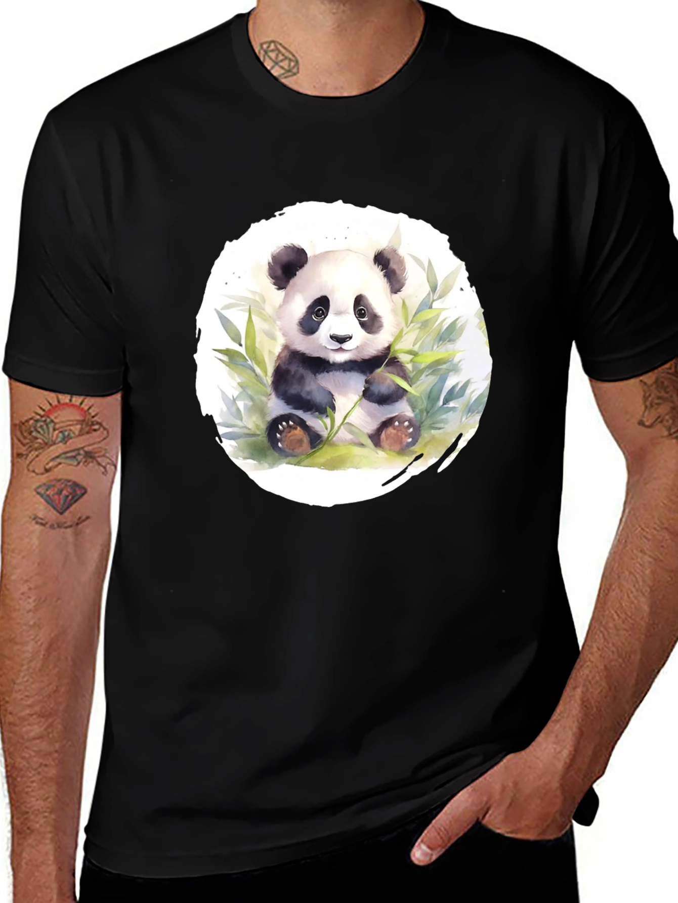 Variant 28 of Panda Graphic T-Shirt - Cute Animal Design, Casual Wear
