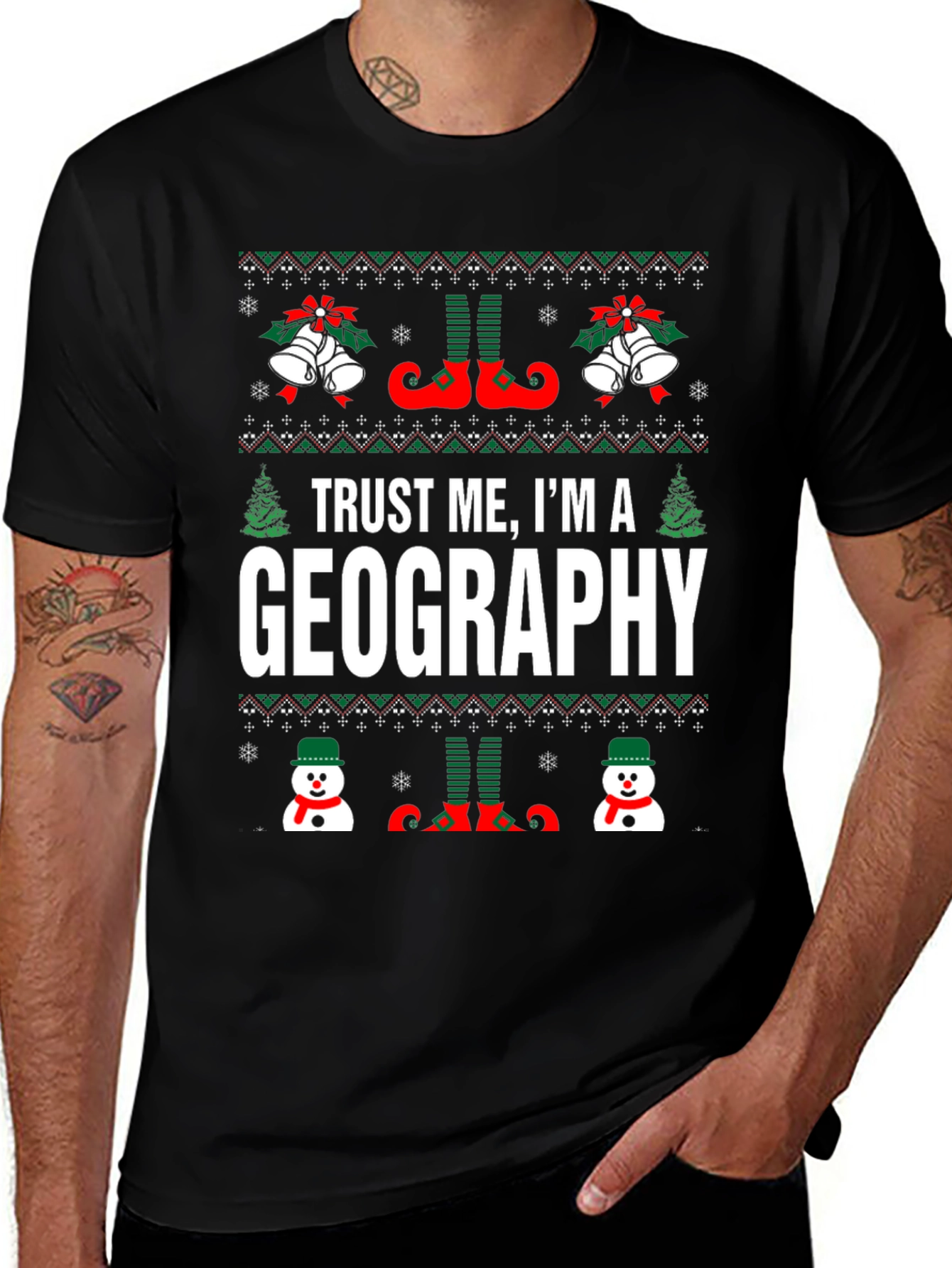Geography Christmas T-Shirt - Holiday Humor