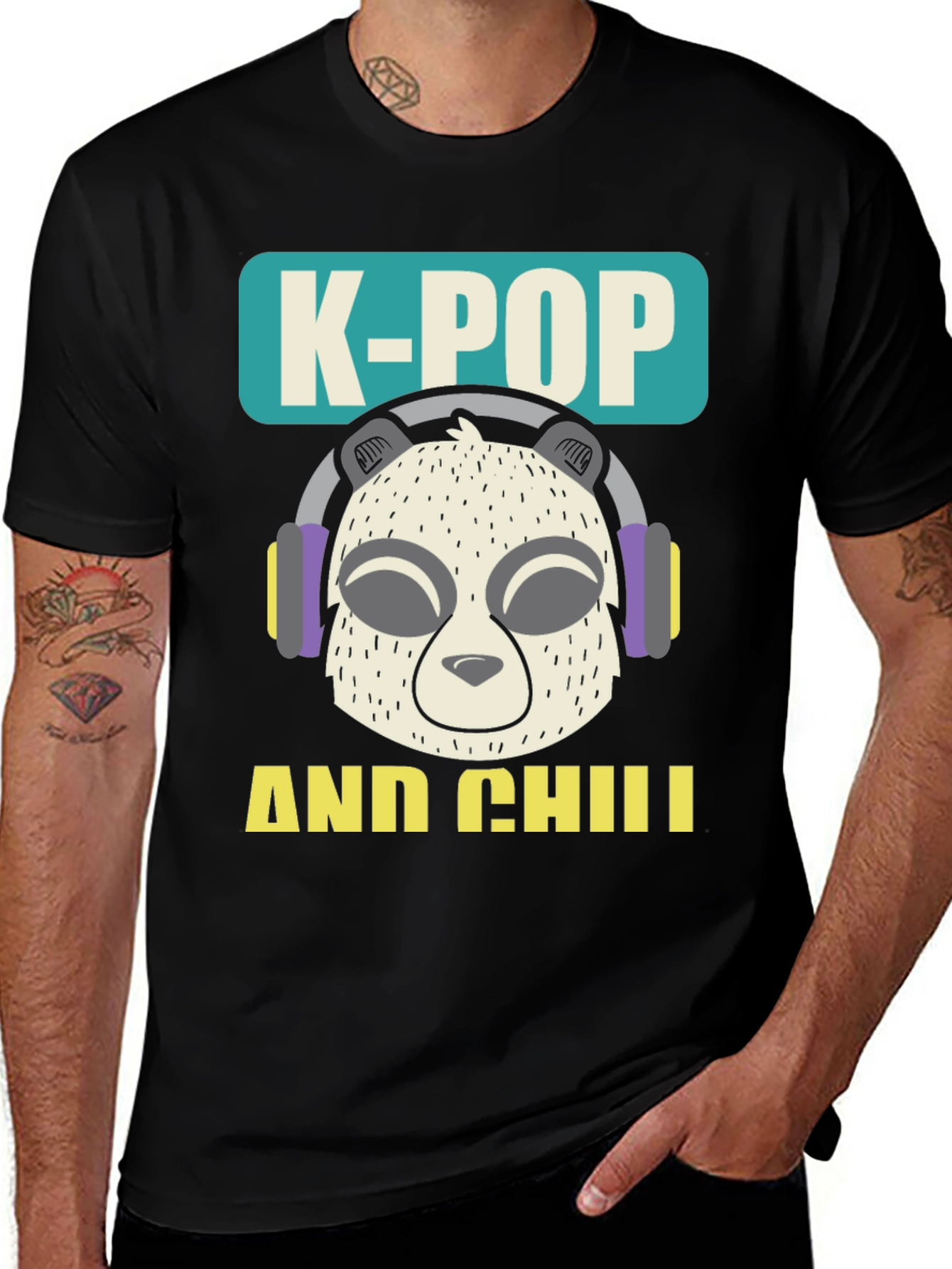 Variant 20 of K-Pop and Chill Panda Graphic T-Shirt