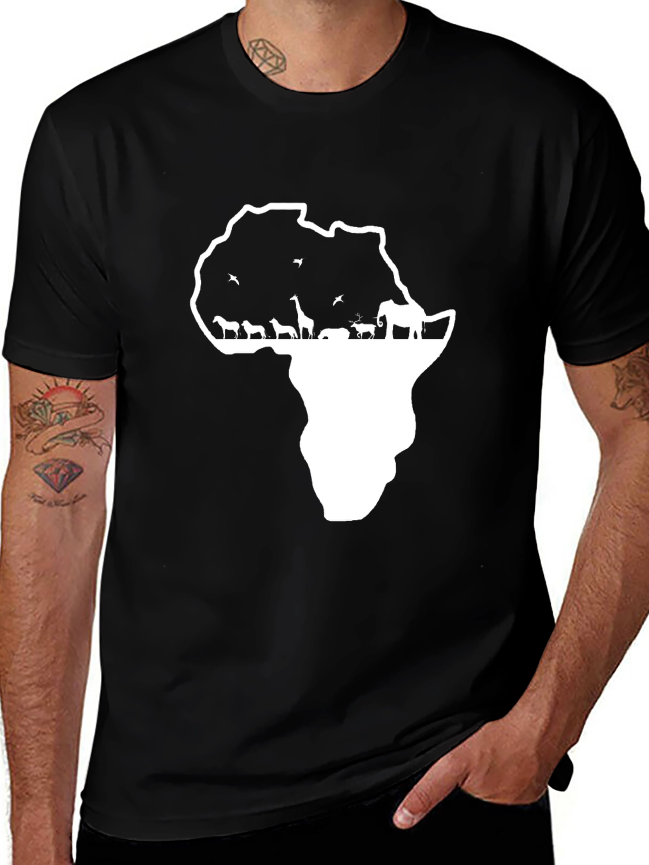Variant 12 of Africa Silhouette Men's Graphic T-Shirt