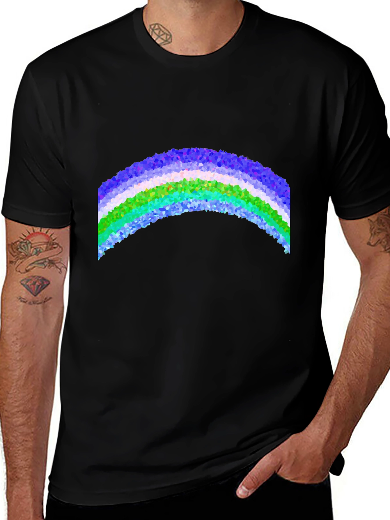 Variant 5 of Prismatic Rainbow Graphic Tee - Cool & Trendy