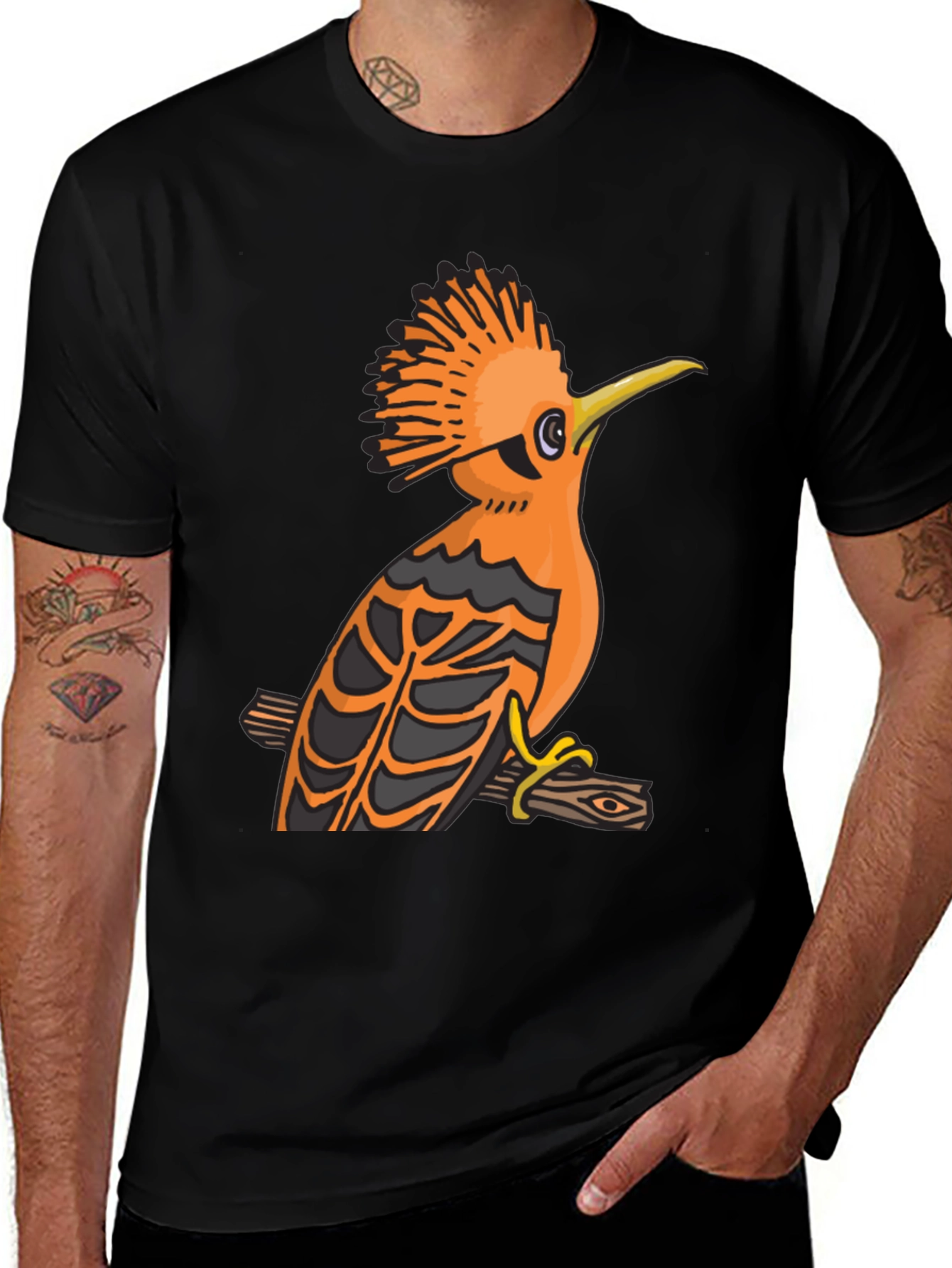 Variant 16 of Hoopoe Bird Graphic Tee - Unique Design