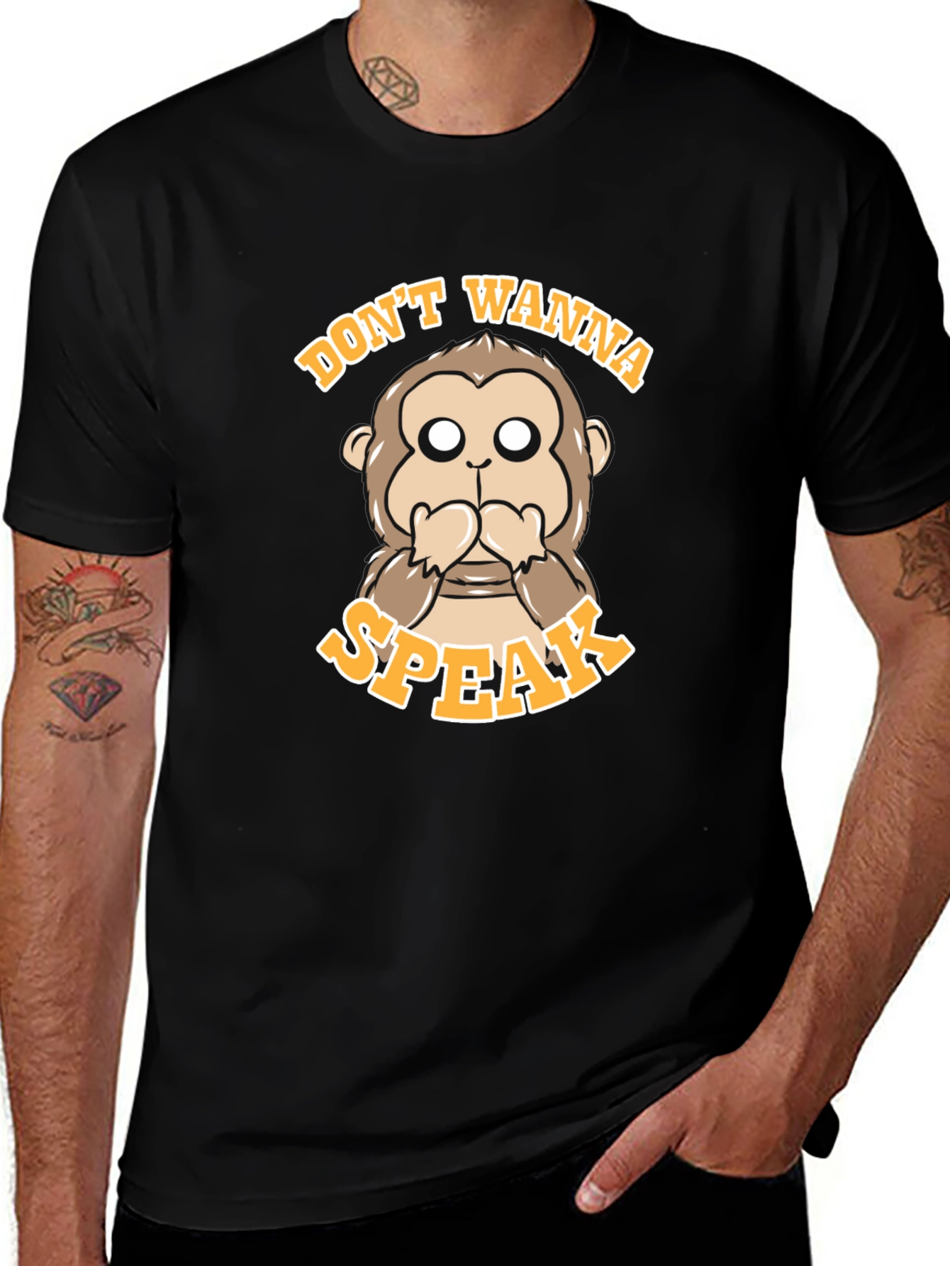 Variant 8 of Don't Wanna Speak Monkey Graphic Tee