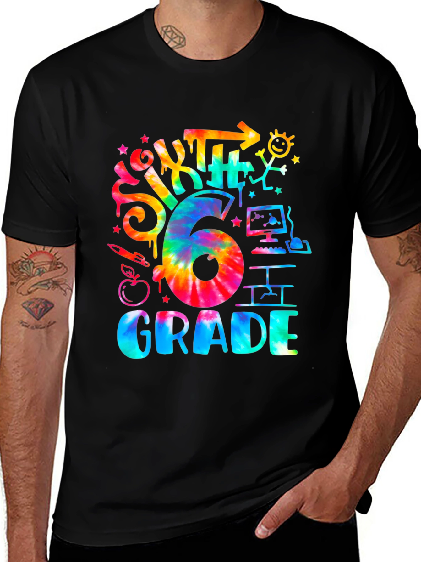 Tie Dye Sixth Grade T-Shirt