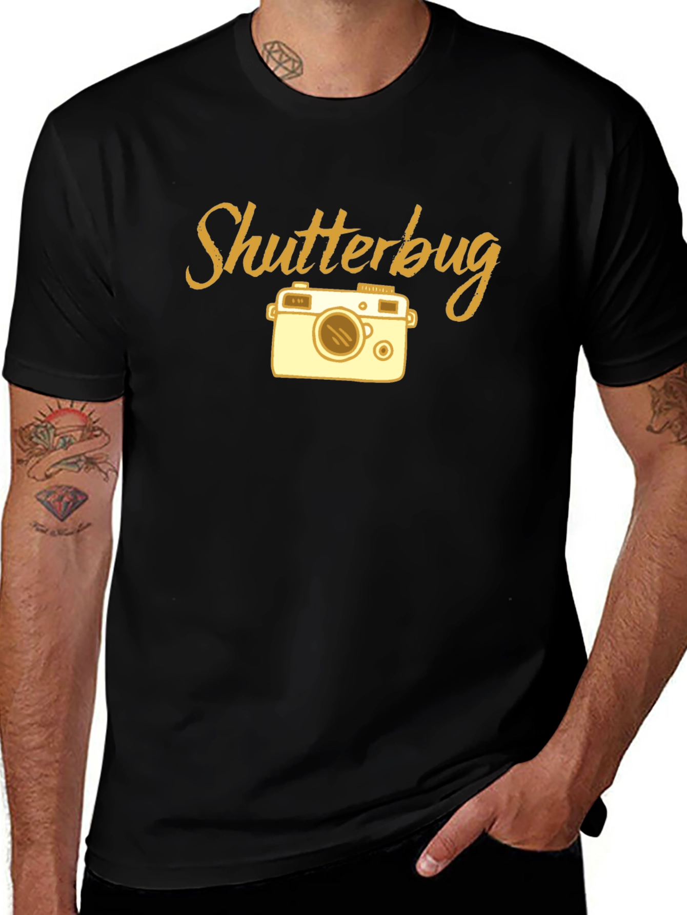 Variant 19 of Shutterbug Camera Graphic T-Shirt - Black