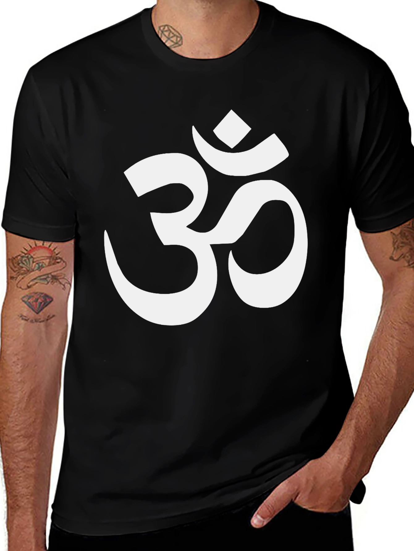 Om Symbol Black T-Shirt - Spiritual & Stylish