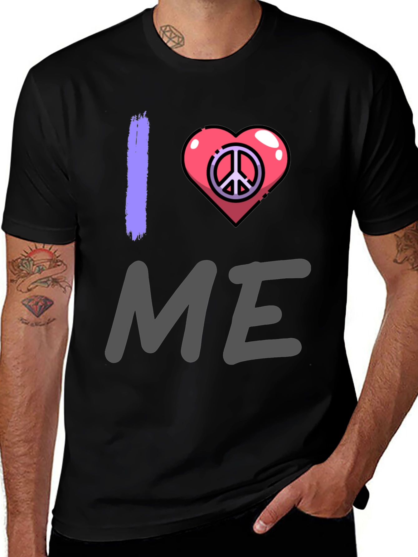 Variant 13 of I Heart Me Graphic Tee - Peace and Self Love