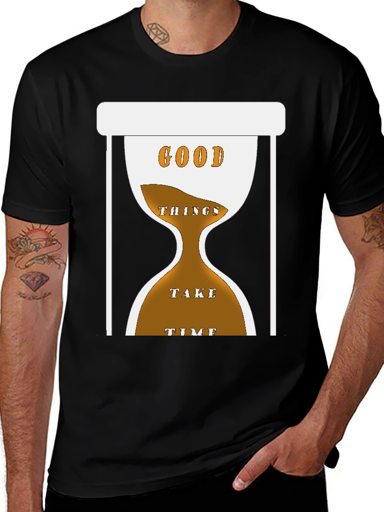 Variant 21 of Good Things Take Time Sand Hourglass T-Shirt